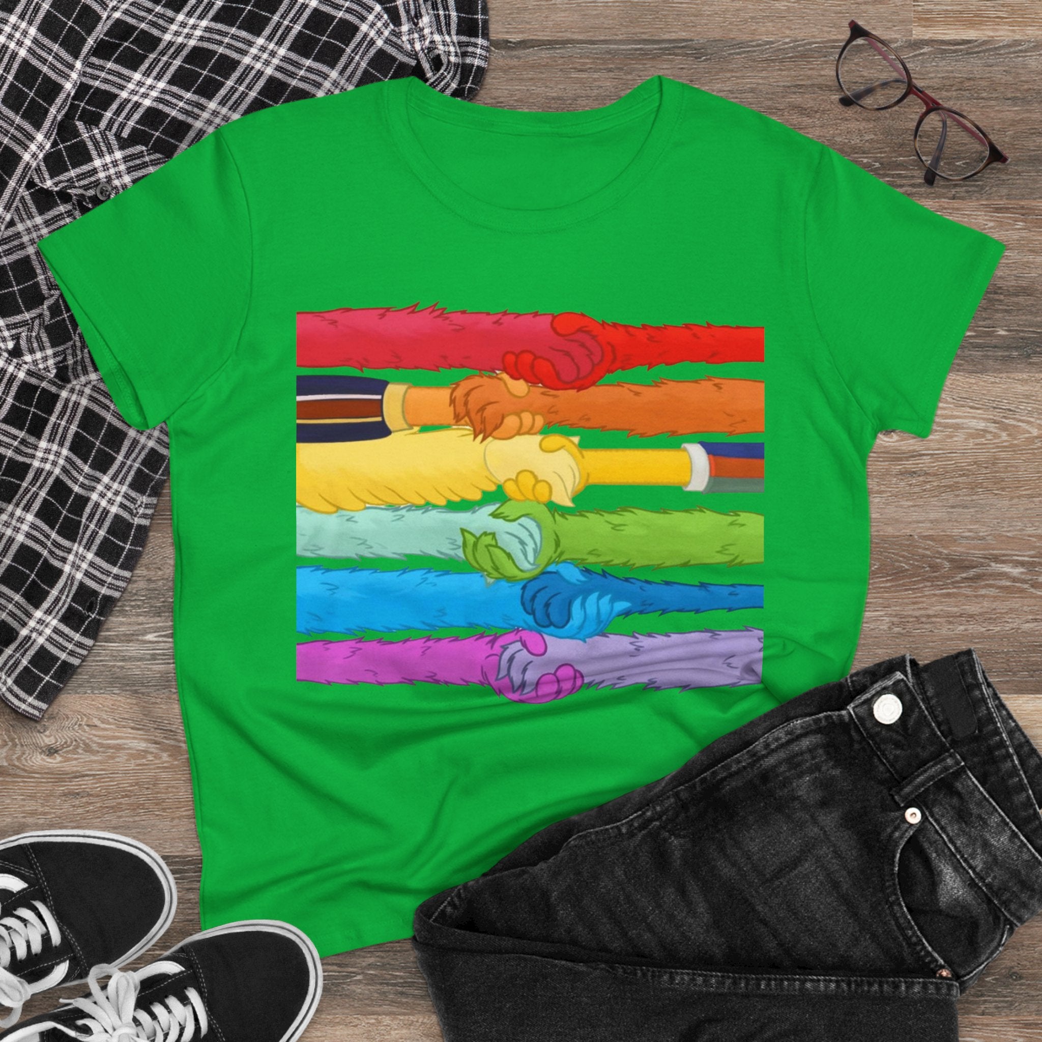 Kindness and diversity count! Pride Unity Tee, LGBTQ+ Cotton T-Shirt for Celebrations, Rainbow Design, Equality Shirt,  anti Trump Wear