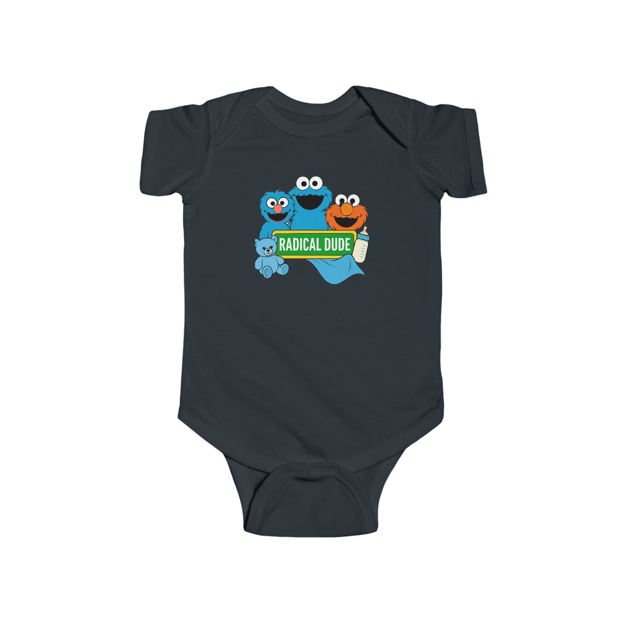 Infant Bodysuit, Adorable Radical Dude Baby Gift Nostalgic Puppets Political Humor Christmas, Romper, Funny Baby Onesie, Cute Newborn