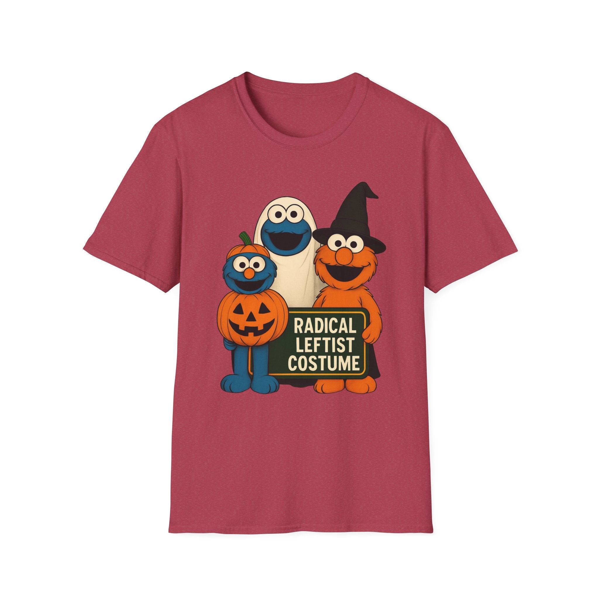 Radical Leftist Costume T-Shirt, Halloween gift Nostalgia Puppets Kindness Diversity Social Justice Anti-Trump Tee, Unisex Softstyle Top