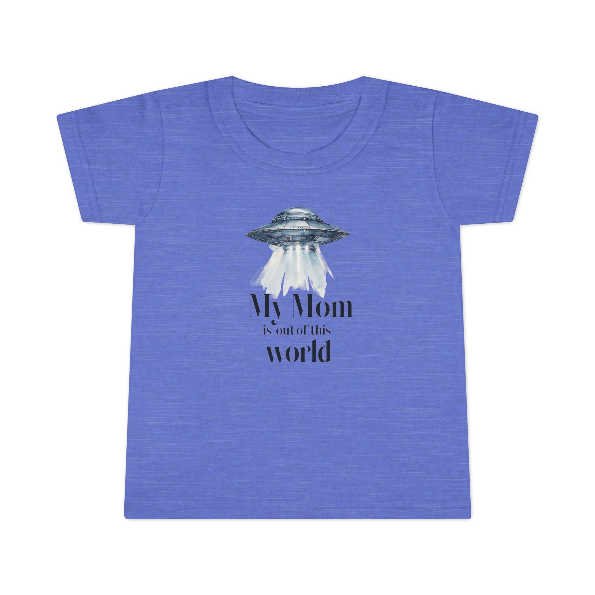 Cute Toddler T-Shirt - "My Mom is out of this world" - Perfect for Moms, Gifts, UFO Lovers, Everyday Wear, Baby Shower