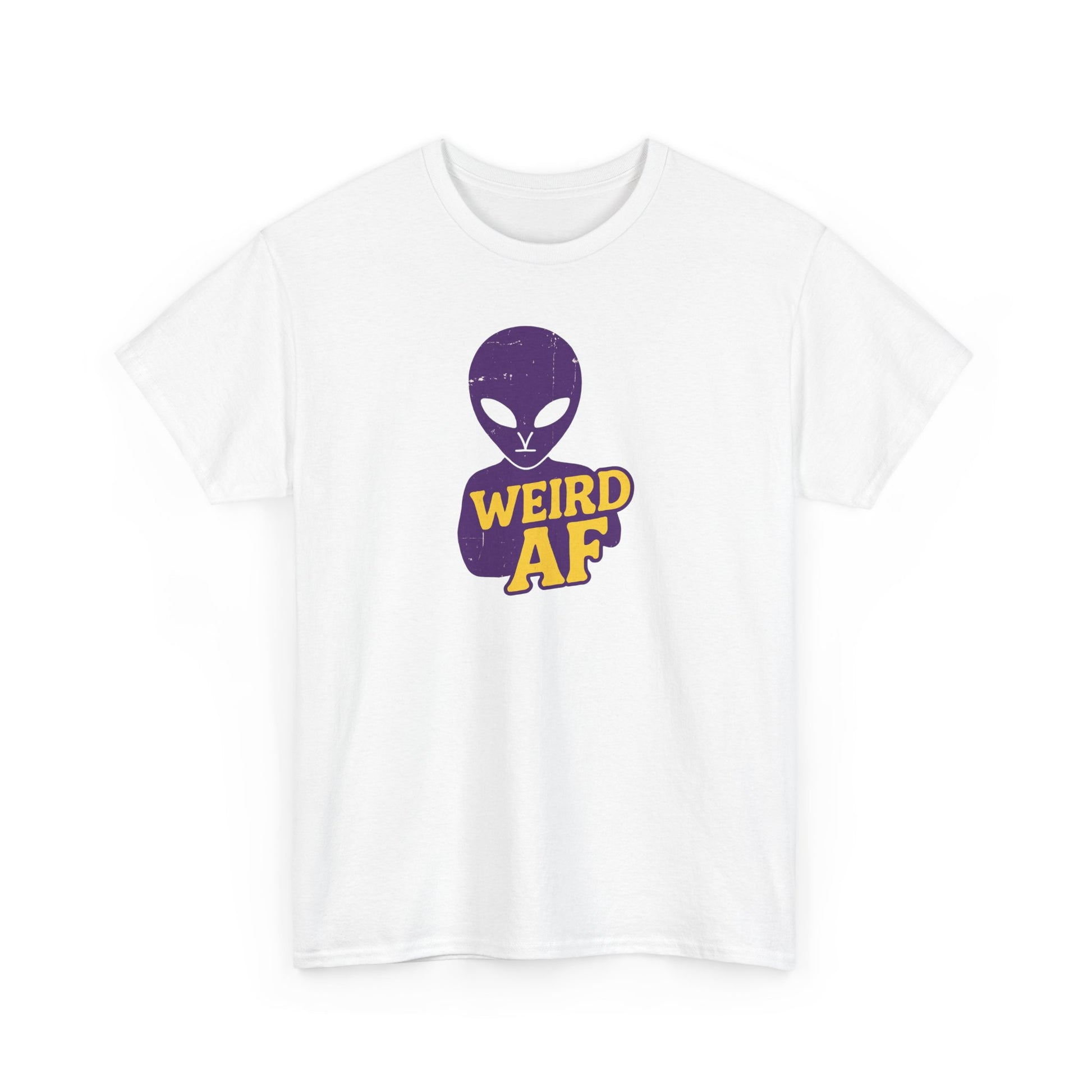 Weird AF Alien Tee, Unisex Graphic T-Shirt, Fun Casual Wear, Gift for Sci-Fi Lovers, Quirky Humor Apparel