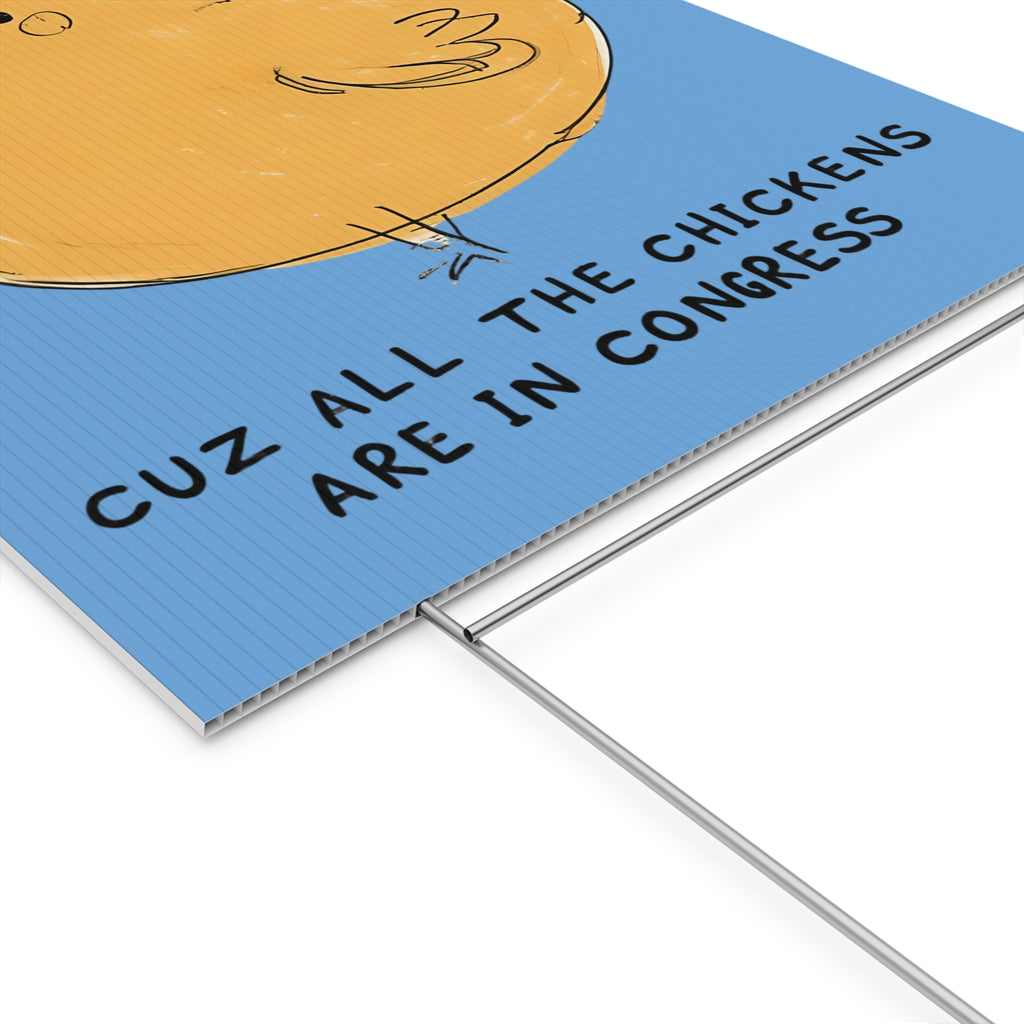 Eggs are Expensive Political Protest Plastic Yard Sign, Anti-Trump Chicken Farm, Congress Rebellion Banner, Activist Demonstration