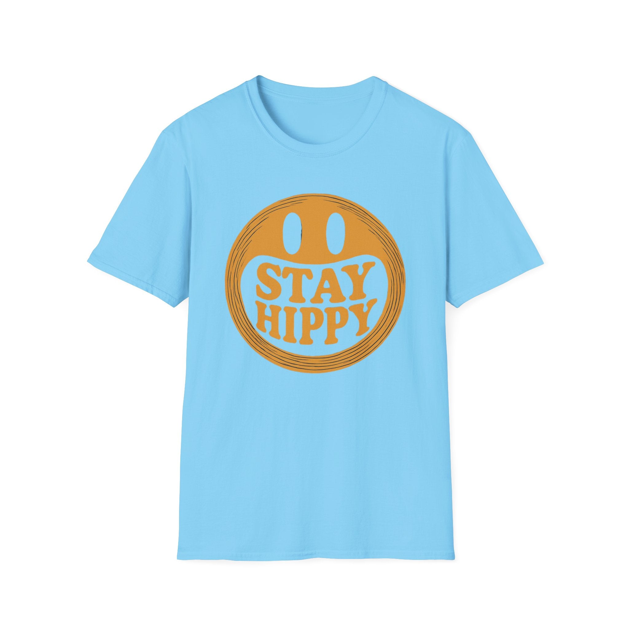 Stay Hippy Stay Happy Unisex T-Shirt, Hippie Graphic Tee, Positive Vibes Shirt, Bohemian Clothing, Festival Attire boho