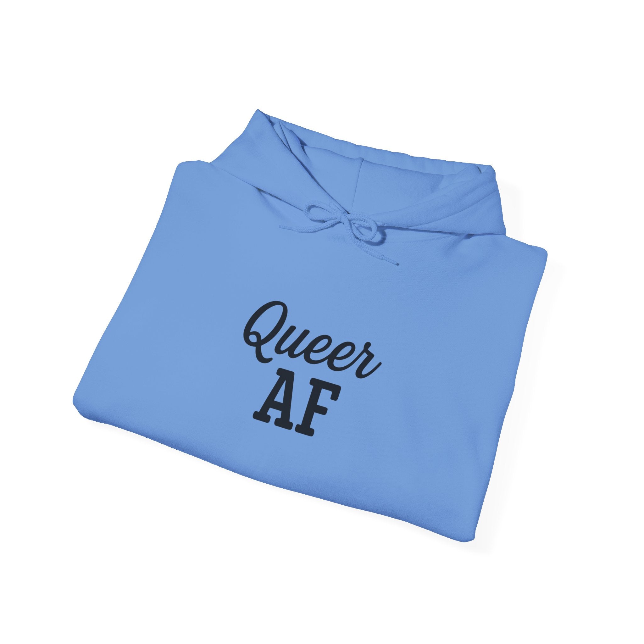 Queer AF Gay Pride Hoodie, Anti Trump Social Justice Sweatshirt, LGBTQ Gifts, Unisex Hooded Jumper