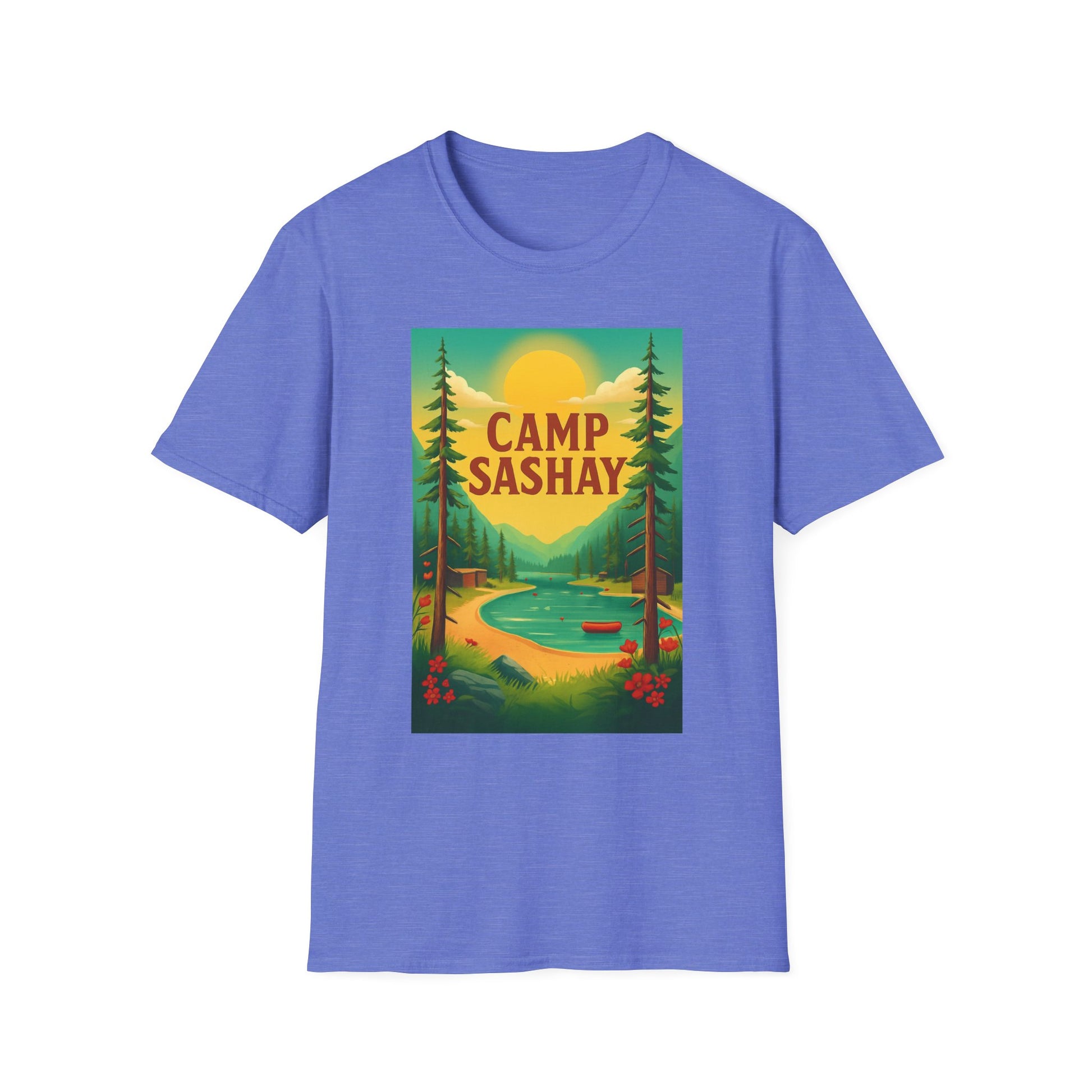 Camp Sashay carnival Unisex Softstyle T-Shirt, Vintage Camping Tee, Outdoor Adventure Shirt, Summer Vibes T-Shirt, Gift for Nature Lovers