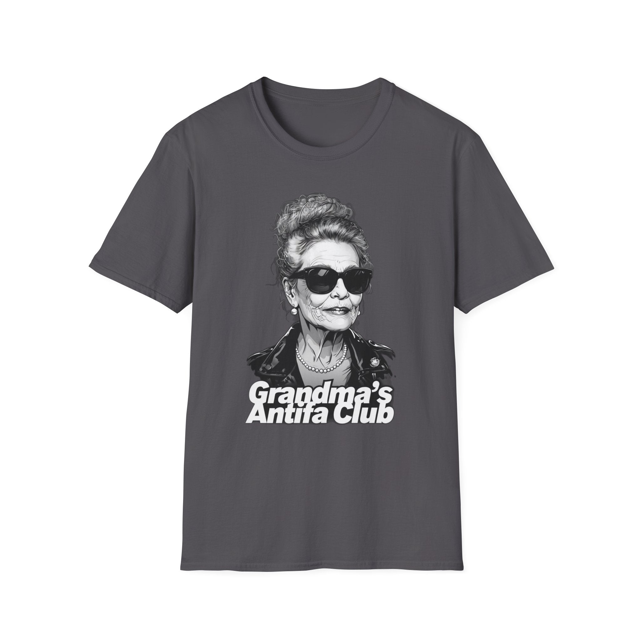 Antifa Grandma Softstyle T-Shirt | Grandma's Antifa Club Shirt Made for strong women who stand for justice