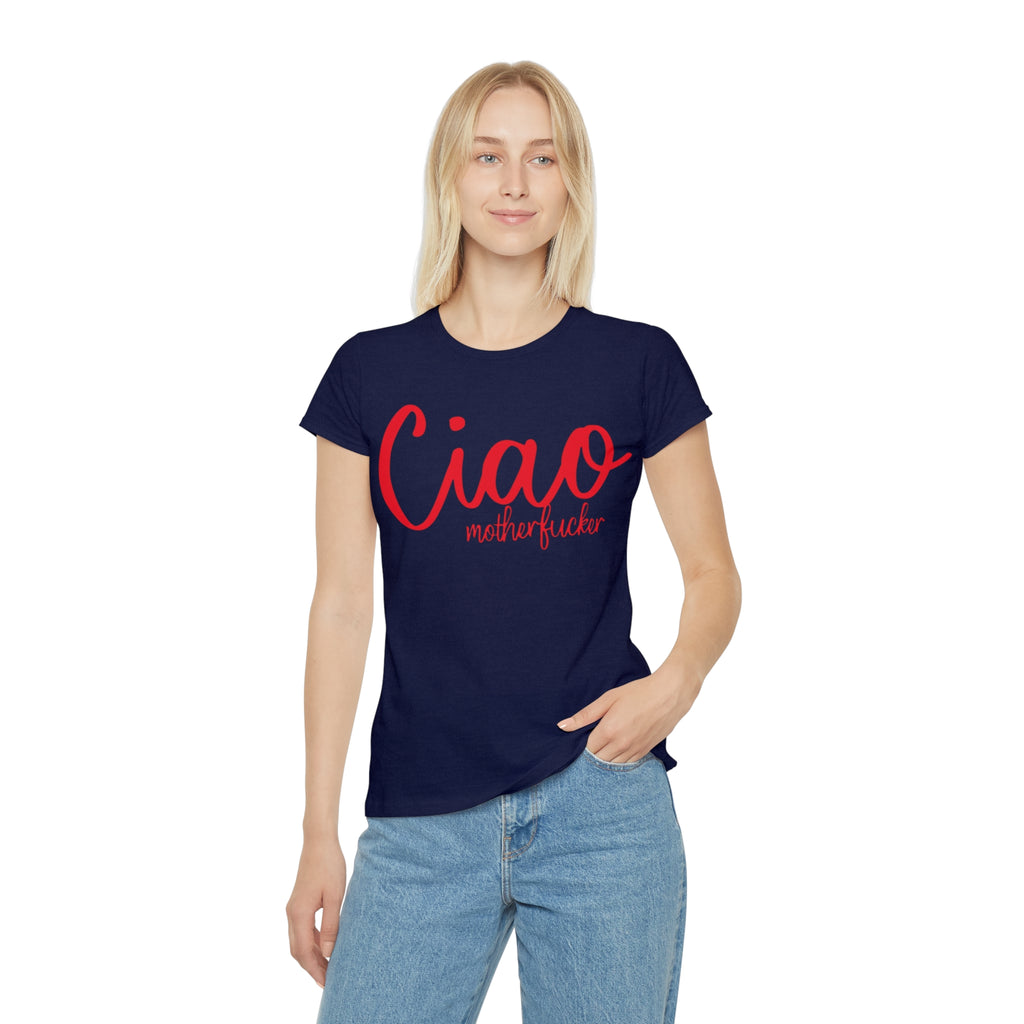 T-Shirt, Ciao MF fun edgy Italian goodbye and hello, Women's Shirt, Graphic Tee, Trendy Top, Streetwear gift for her