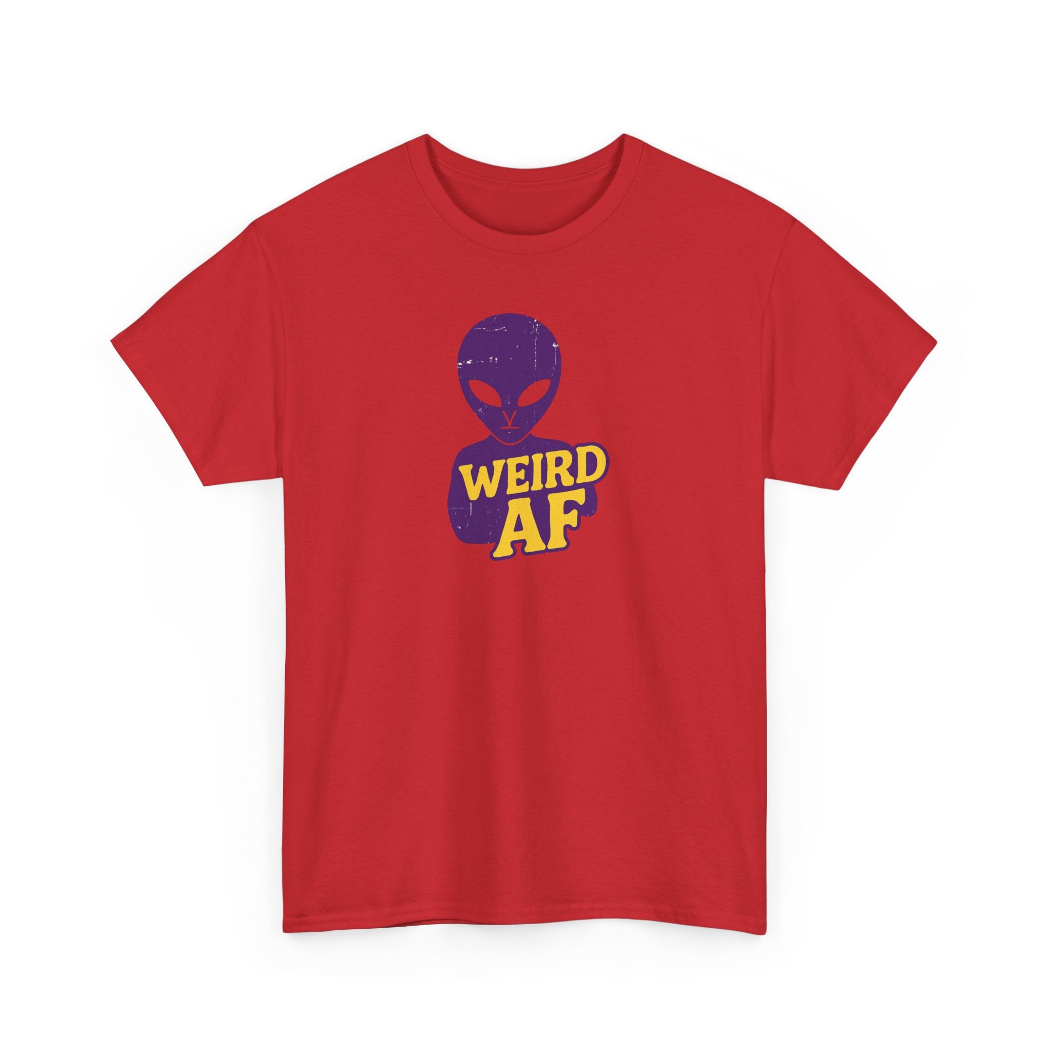 Weird AF Alien Tee, Unisex Graphic T-Shirt, Fun Casual Wear, Gift for Sci-Fi Lovers, Quirky Humor Apparel