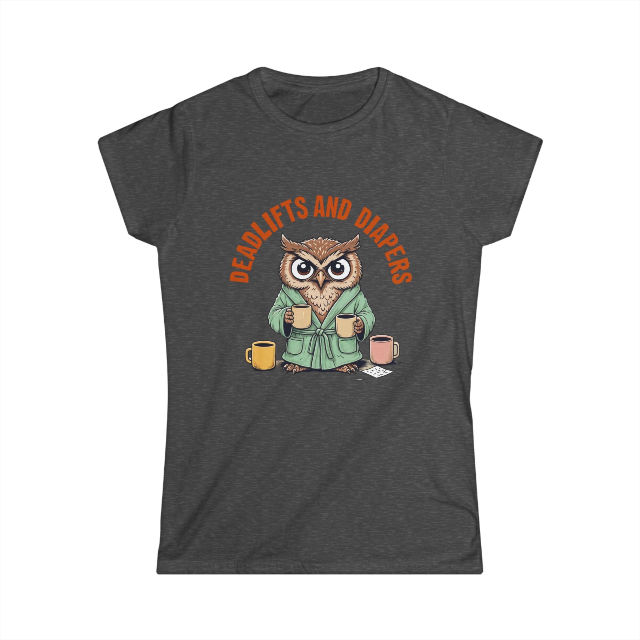 Gym Mom Women's Tee, Fitness Mom Shirt, Workout Mama Top, Weightlifting Mother T-Shirt, Crossfit Mom Gift Owl lovers