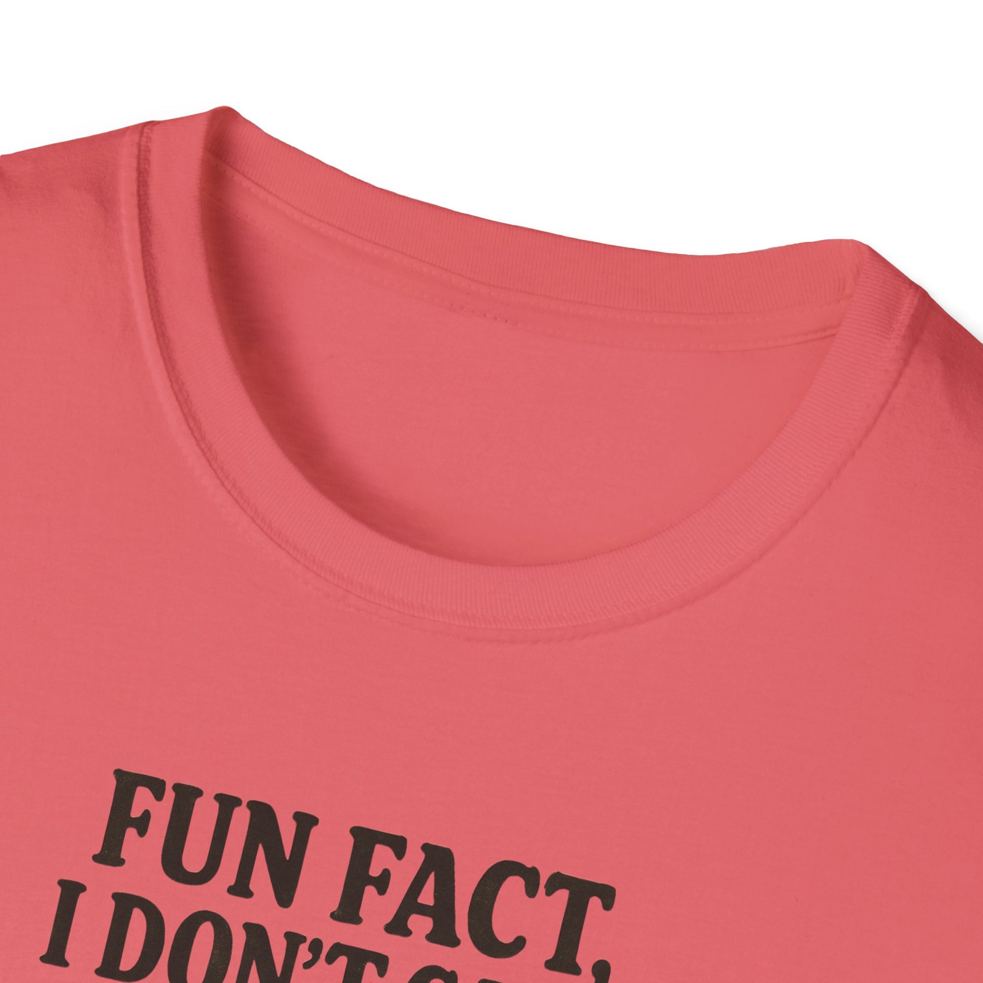 I dont care Sarcastic Cat Lover Unisex Softstyle T-Shirt, Funny Graphic Tee, Zero F's Given Animal Shirt,Humorous Tee for Cat Owners