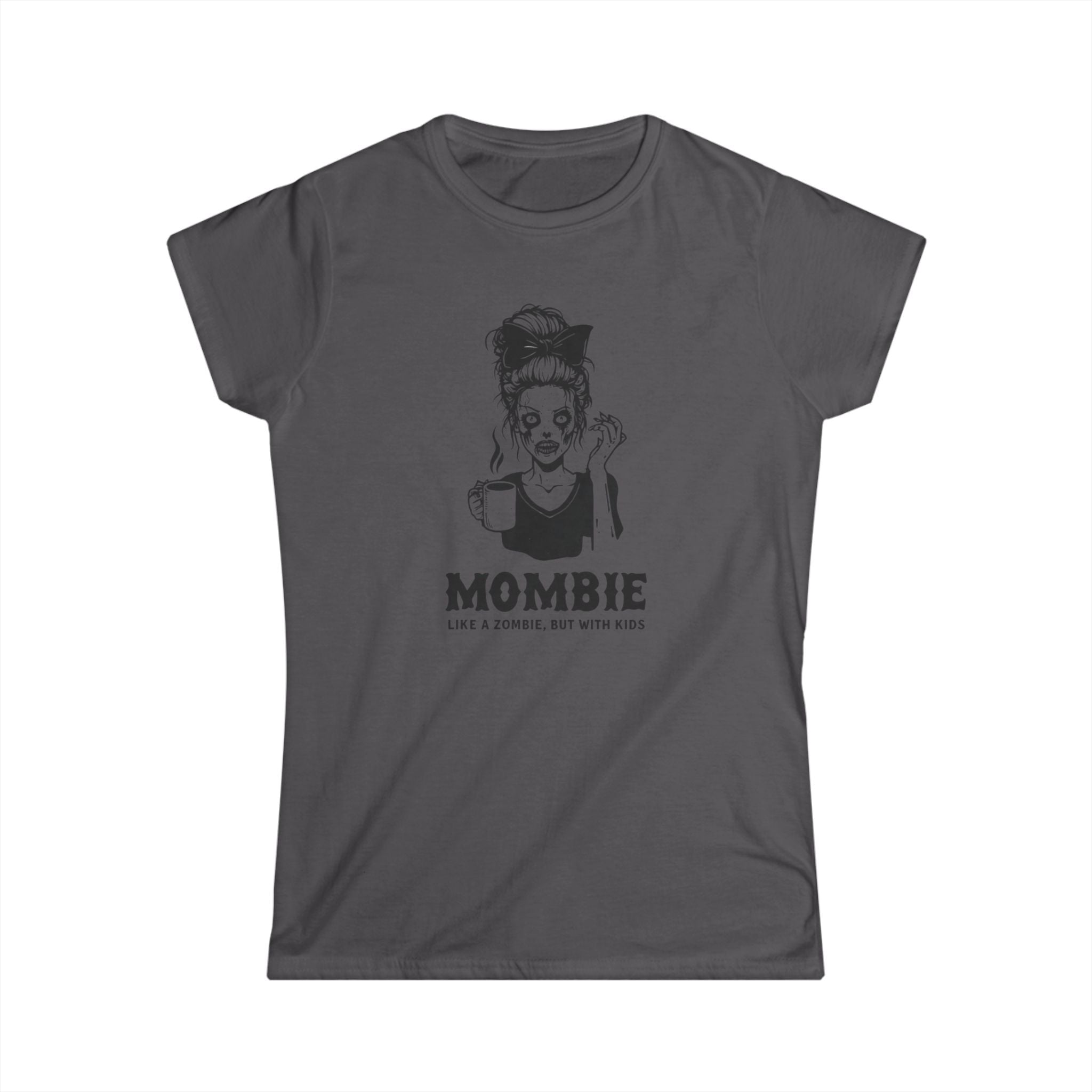 Women's Softstyle Tee - Mombie Zombie Kids, Funny Mom Shirt, Mom Life Tee, Halloween Shirt, Softstyle Tee for Women, Mom Gift