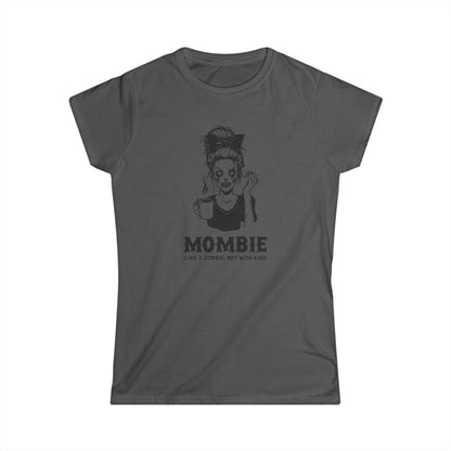 Women's Softstyle Tee - Mombie Zombie Kids, Funny Mom Shirt, Mom Life Tee, Halloween Shirt, Softstyle Tee for Women, Mom Gift