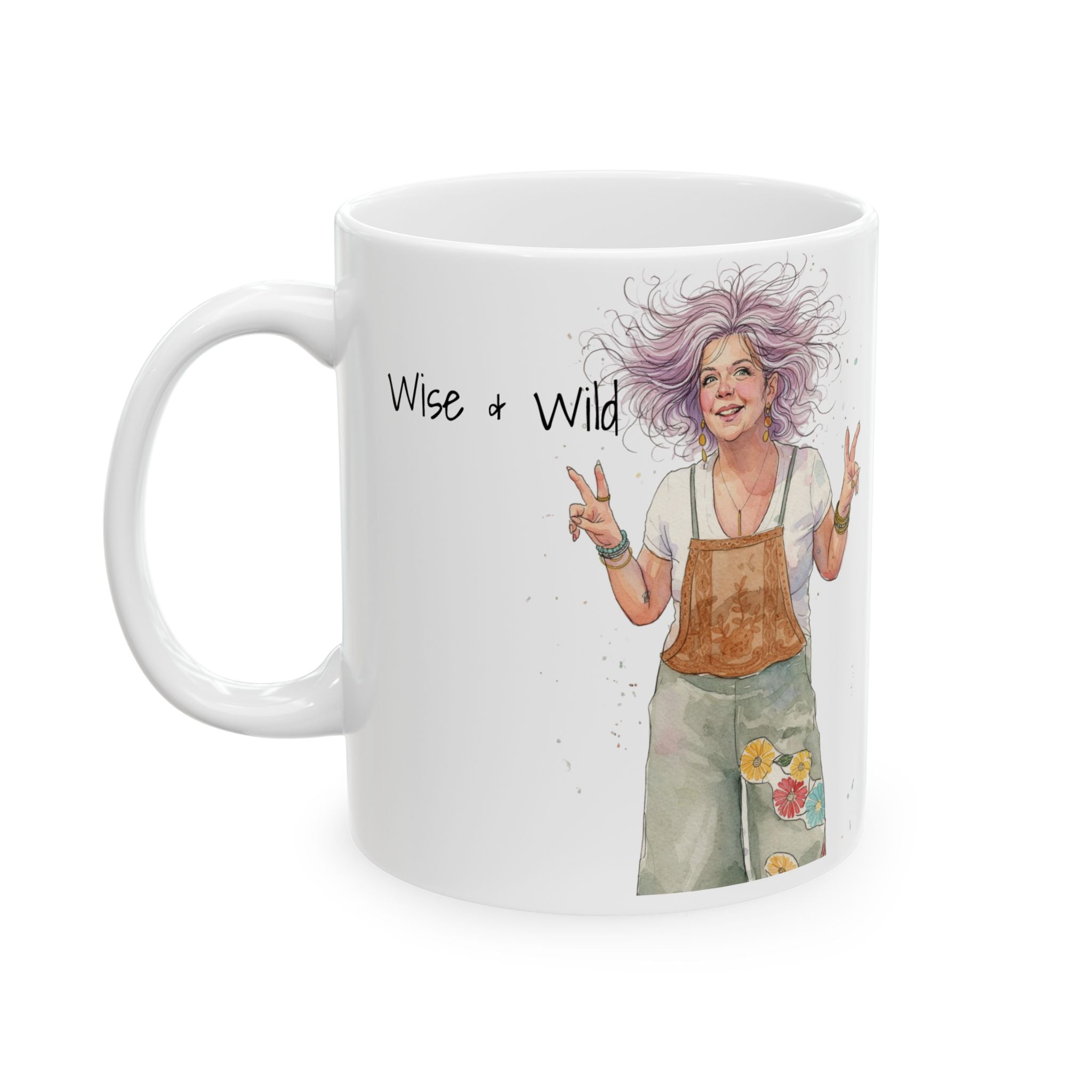 Wise & Wild Hippie Ceramic Mug — 11oz & 15oz