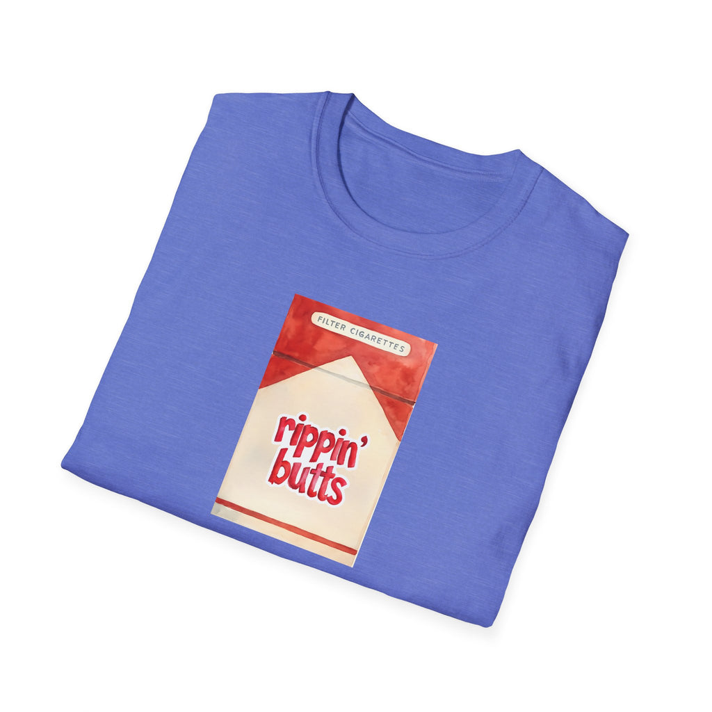 Rippin Butts Smoker Unisex Tee, Funny Smoking Shirt, Cool Tobacco Lover Gift, Hipster Smokers Top, Vintage Tobacco Tshirt, Sarcastic