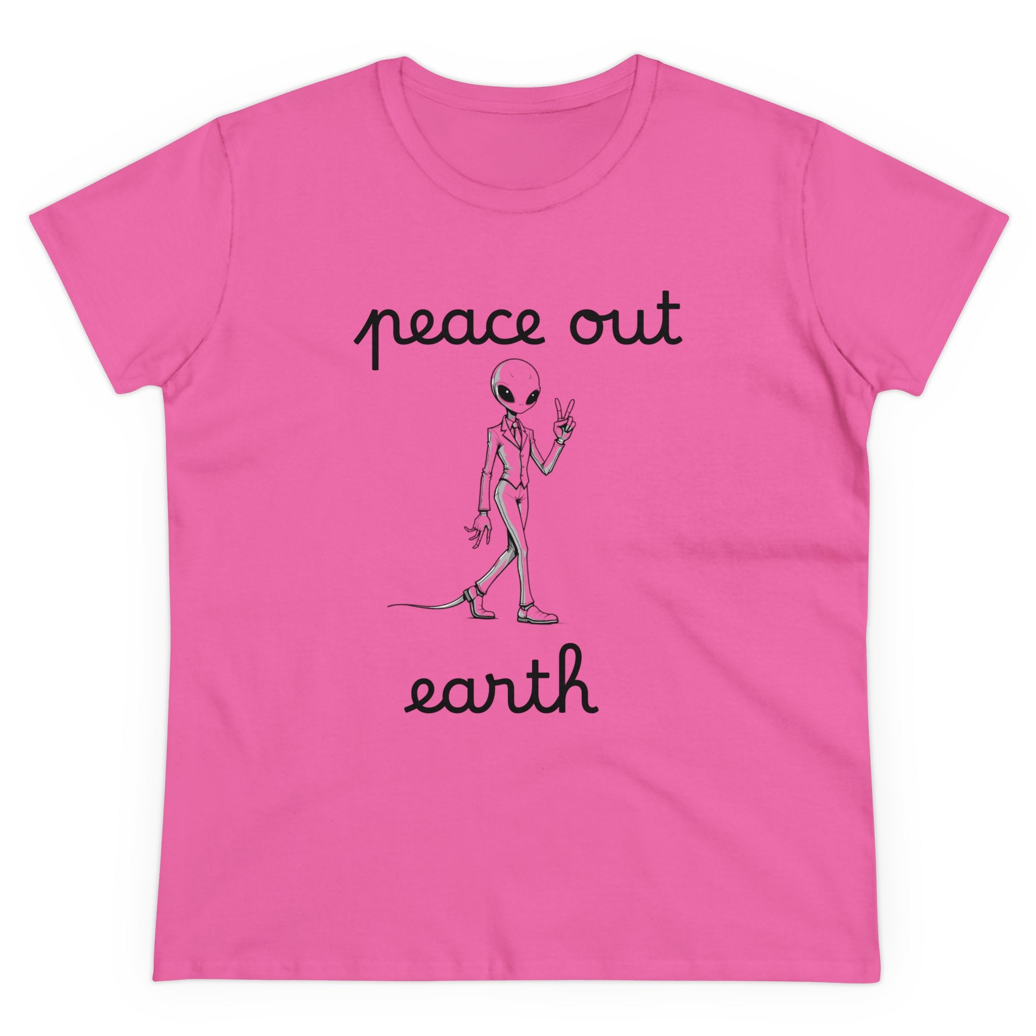 T-Shirt, Peace Out Earth design, Women's Graphic Tee, Casual Shirt, Soft Cotton Top, Boho Style Clothing