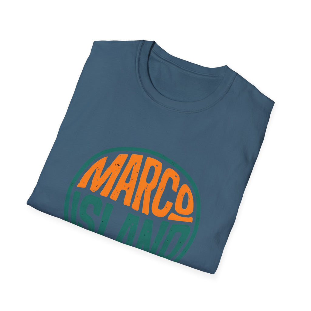 Marco Island Florida Unisex Softstyle T-Shirt - Beach Vacation Tee, Travel Souvenir Top, Coastal Graphic Shirt, Summer Holiday Apparel,