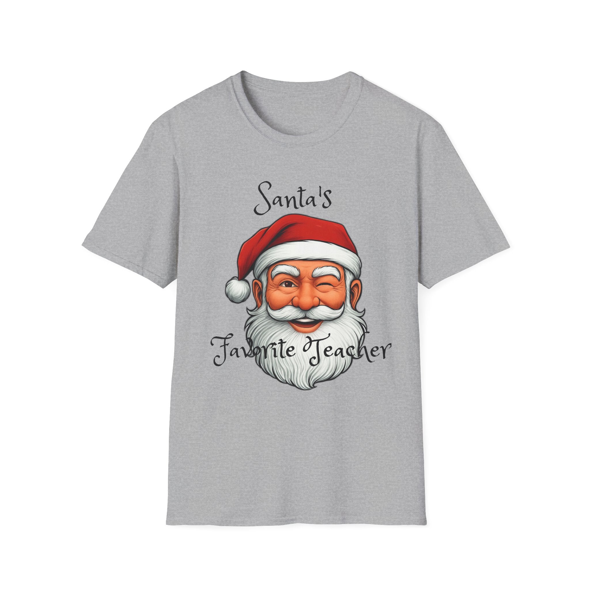 Christmas Teacher Gifts, Santa's Favorite Teacher Tee, Holiday School Apparel, Teacher Appreciation Shirt, Teacher Christmas Present, Unisex