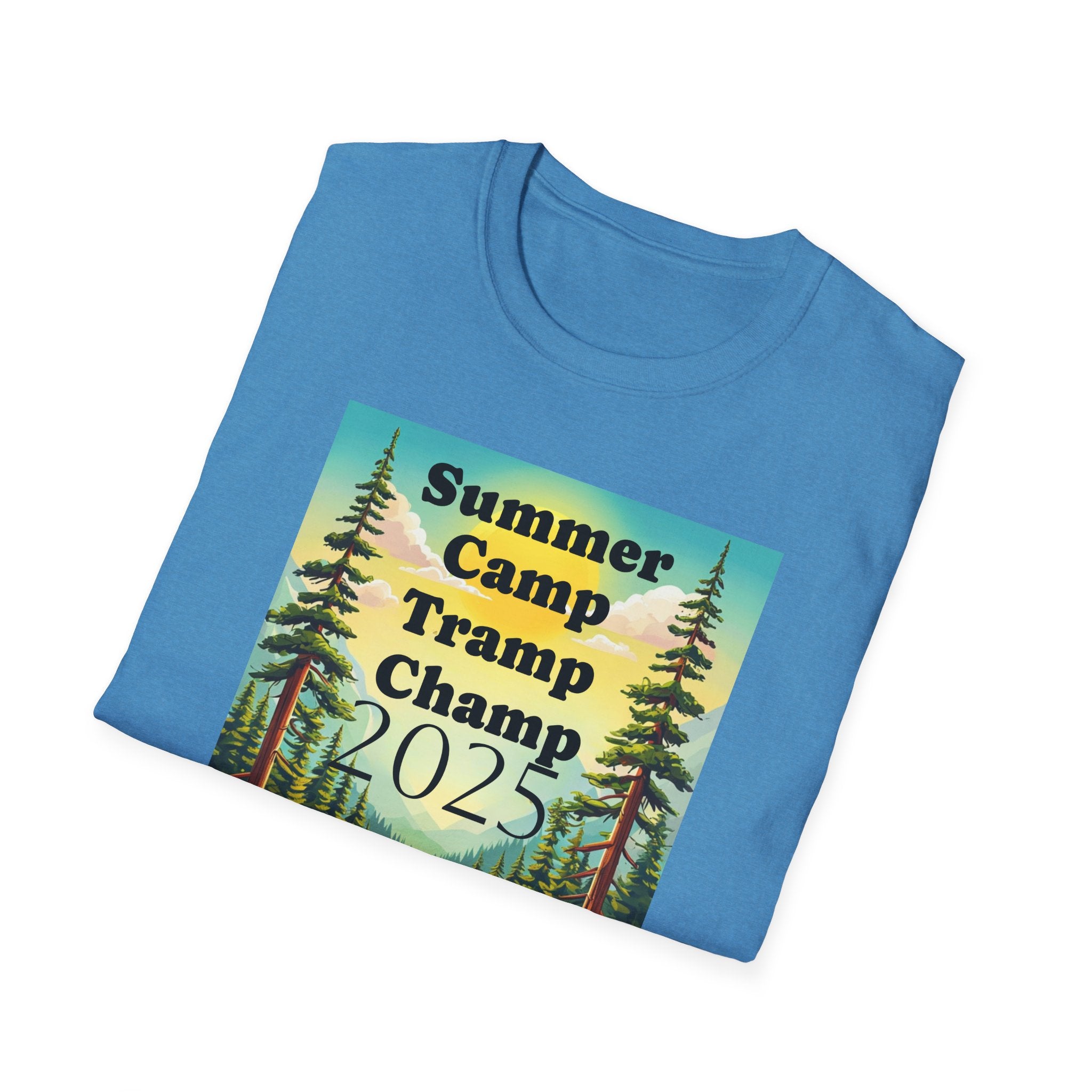 Unisex Summer Camp T-Shirt, Fun Camp Tee, Outdoor Adventure Shirt, Camping Gift, Tramp Champ Apparel, 2025 Summer Tees