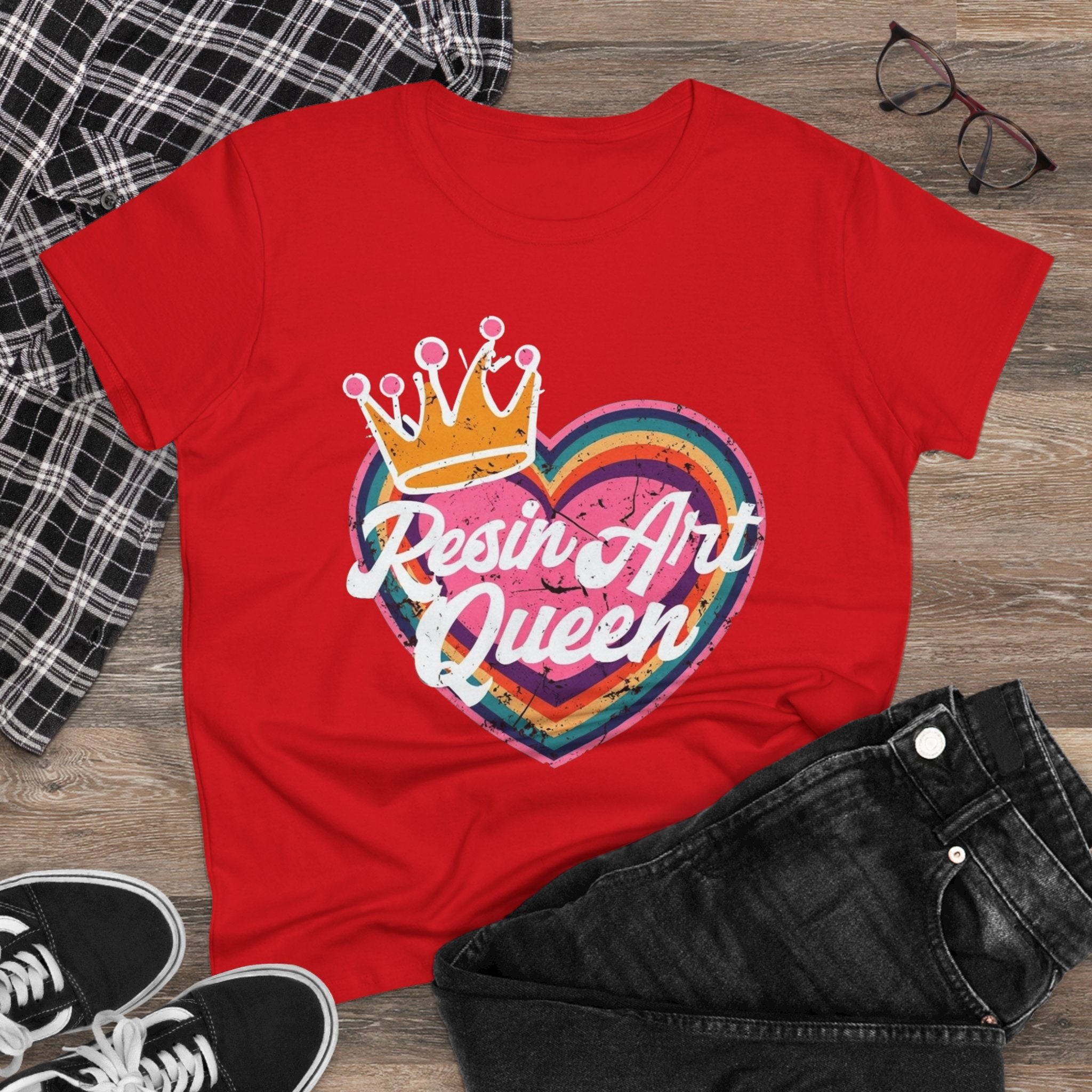 Resin Art Queen Tee - Fun, Colorful Cotton Shirt for Art Lovers, Gifts, Festivals, Home Parties, Creative Outfits