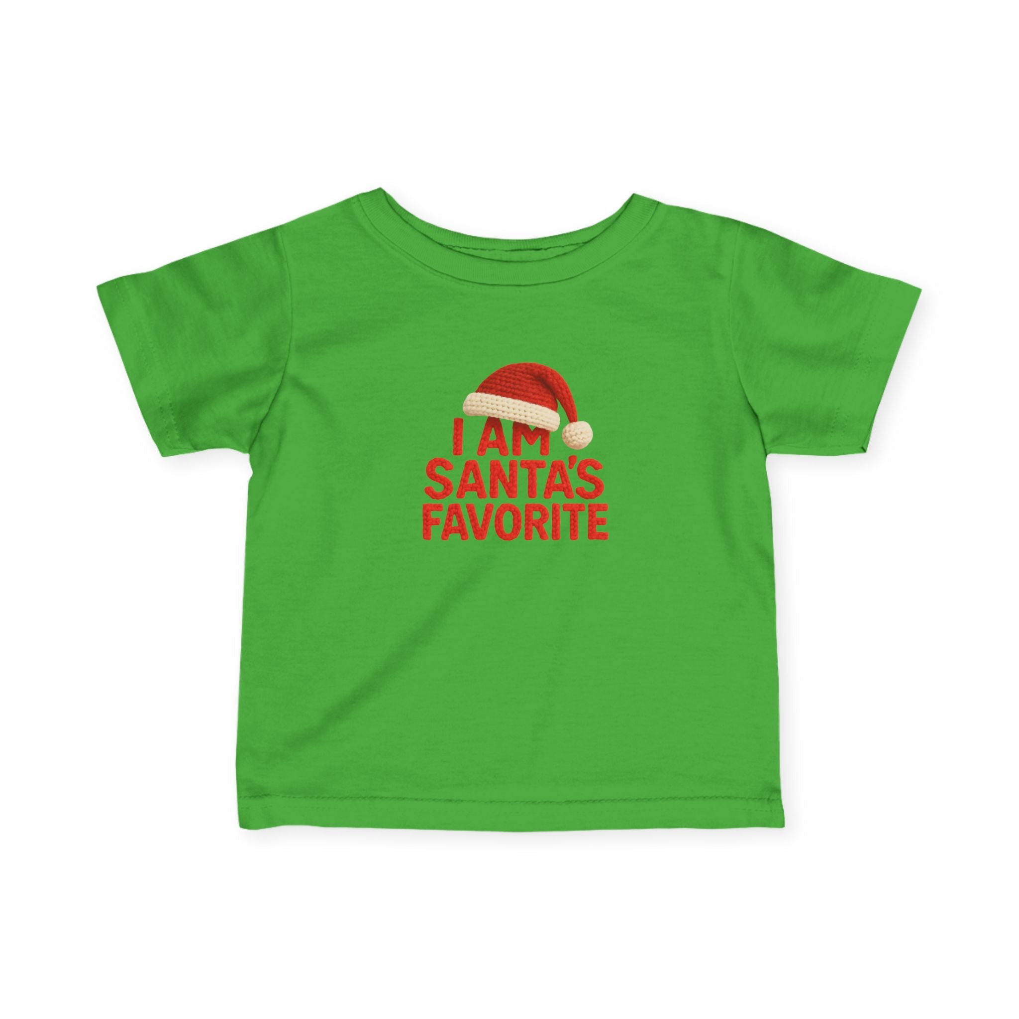 Infant Tee - "I Am Santa's Favorite" Christmas Baby Shirt