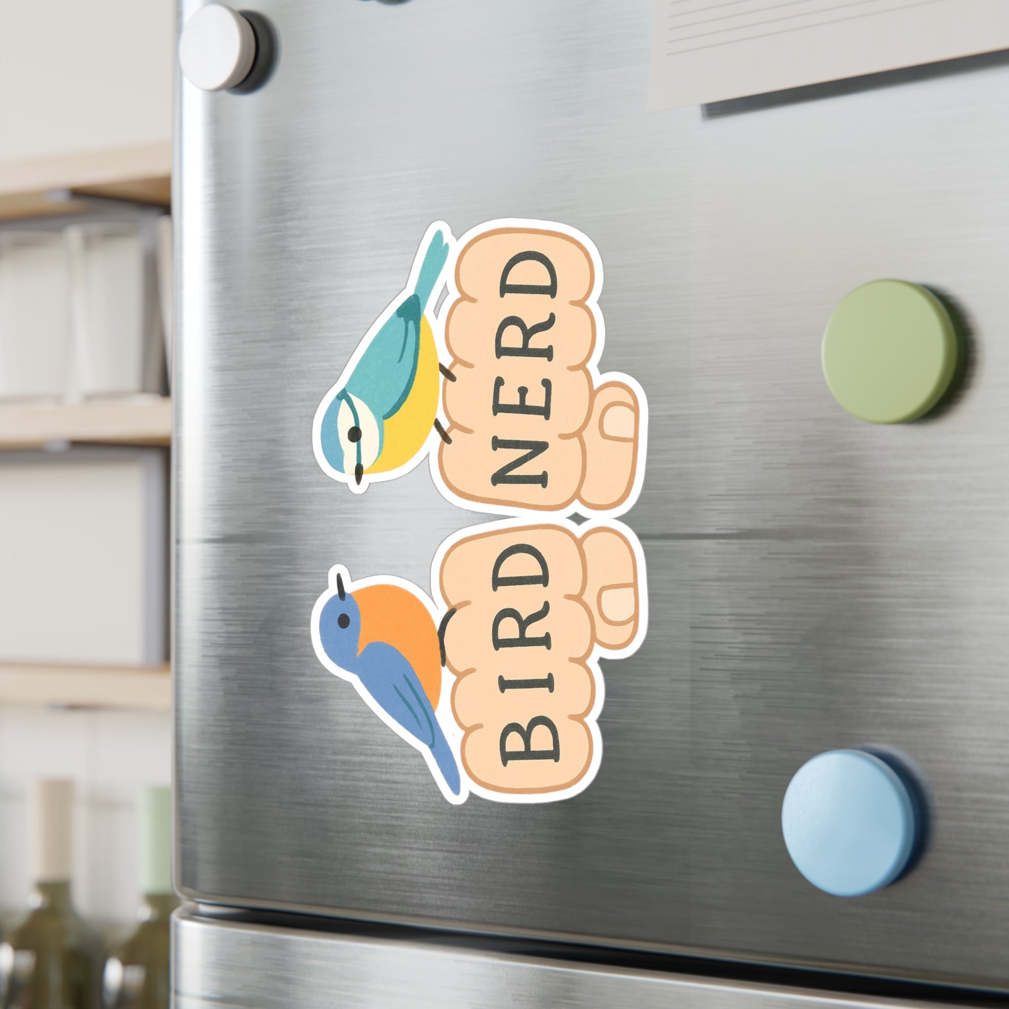 Bird Nerd Vinyl Decals for Enthusiasts, Stickers Gift for Bird Lovers, Fun Wall Art, Gift for Nature Lovers, Customizable Outdoor Decor