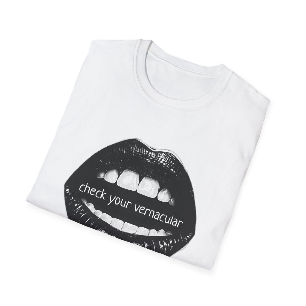 90s Music Lovers Gift Unisex Softstyle T-Shirt, TLC Lyrics Tee, Check Your Vernacular Shirt, Retro Music Fan Clothing, Vintage R&B Top