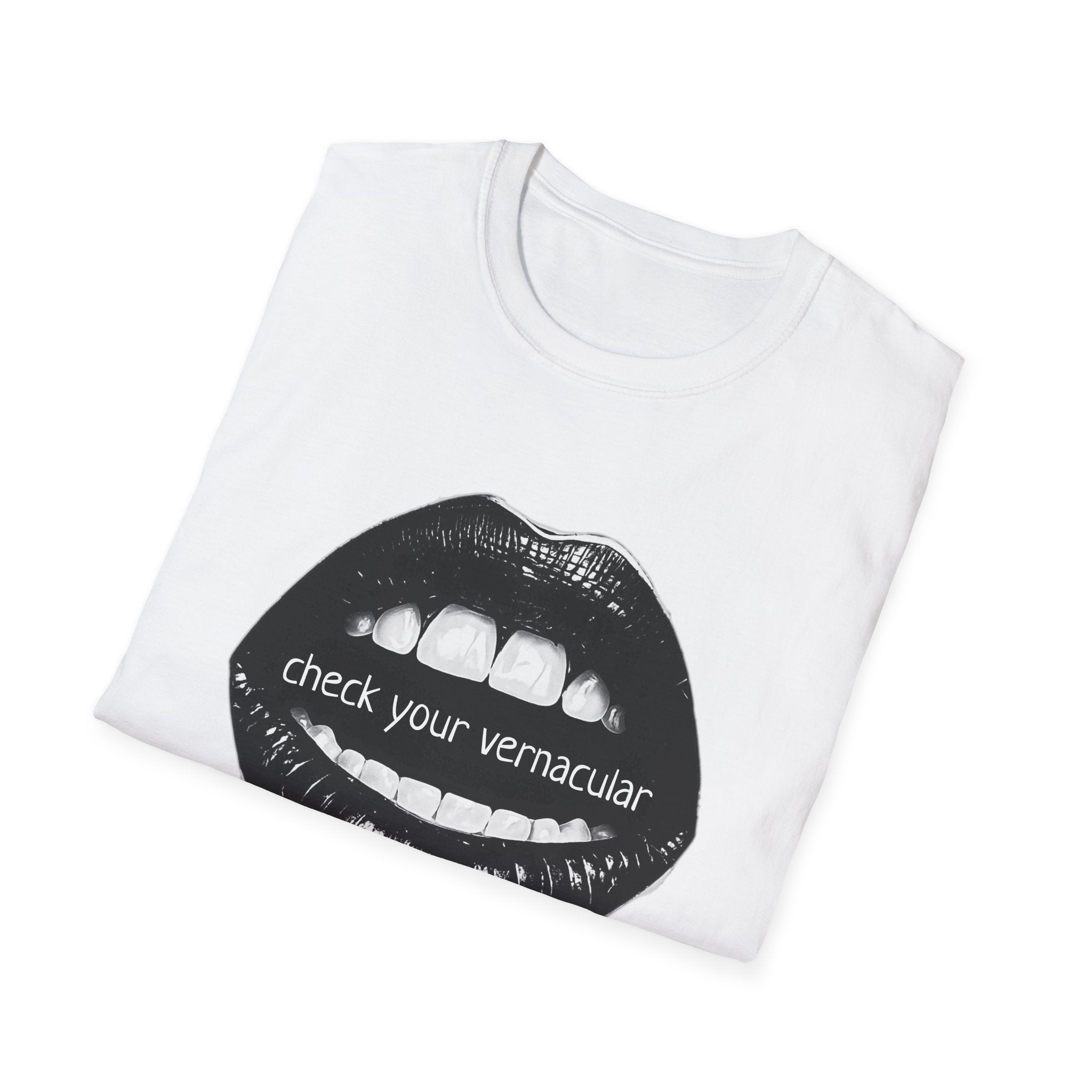 90s Music Lovers Gift Unisex Softstyle T-Shirt, TLC Lyrics Tee, Check Your Vernacular Shirt, Retro Music Fan Clothing, Vintage R&B Top