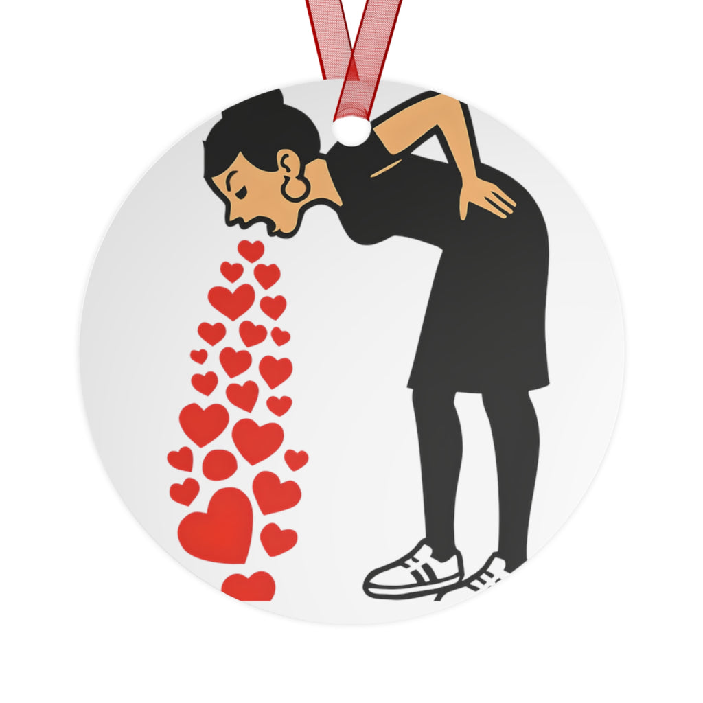 Heartfelt Love Metal Ornament