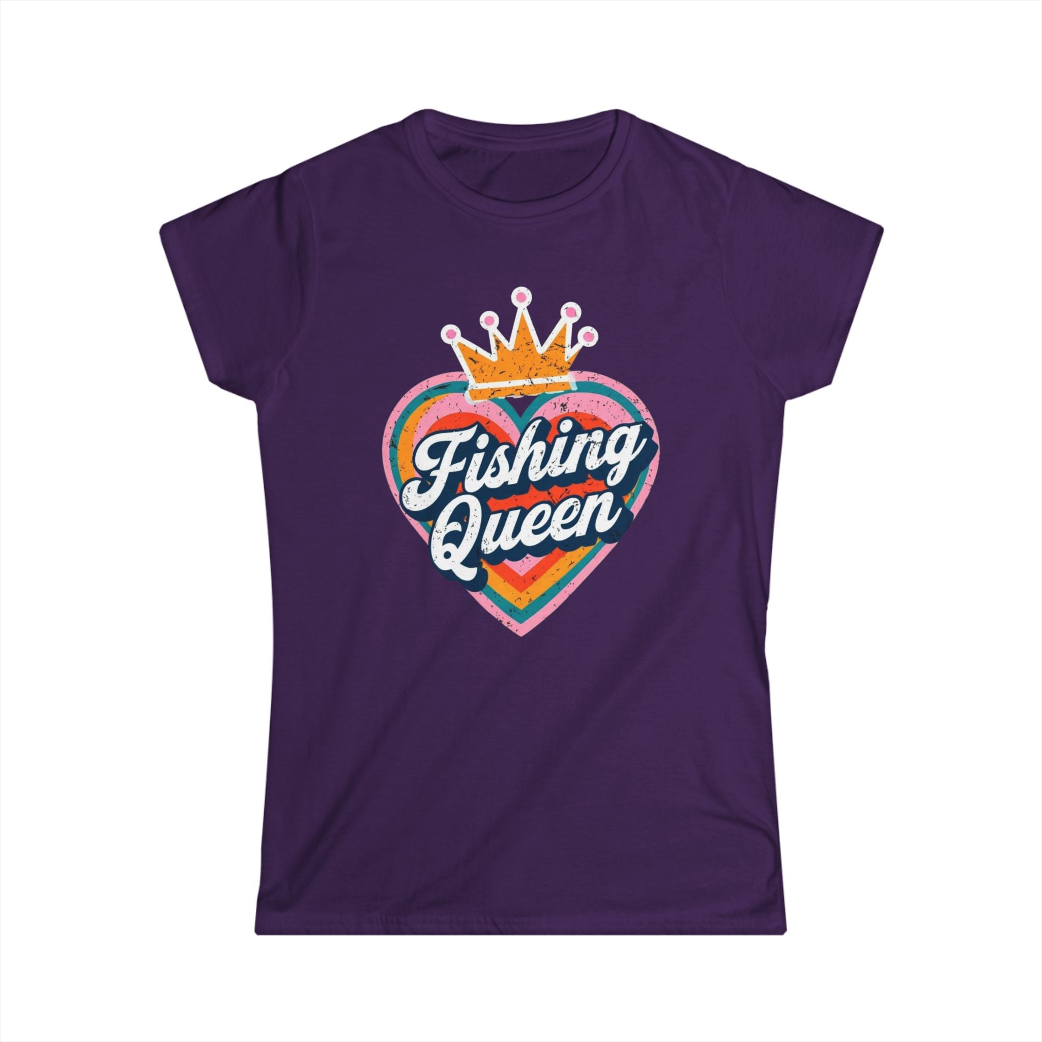 Fishing Queen Softstyle Tee - Perfect for Fishing Enthusiasts, Summer Vacation, Gifts for Her, Outdoor Adventures, Women's T-Shirt