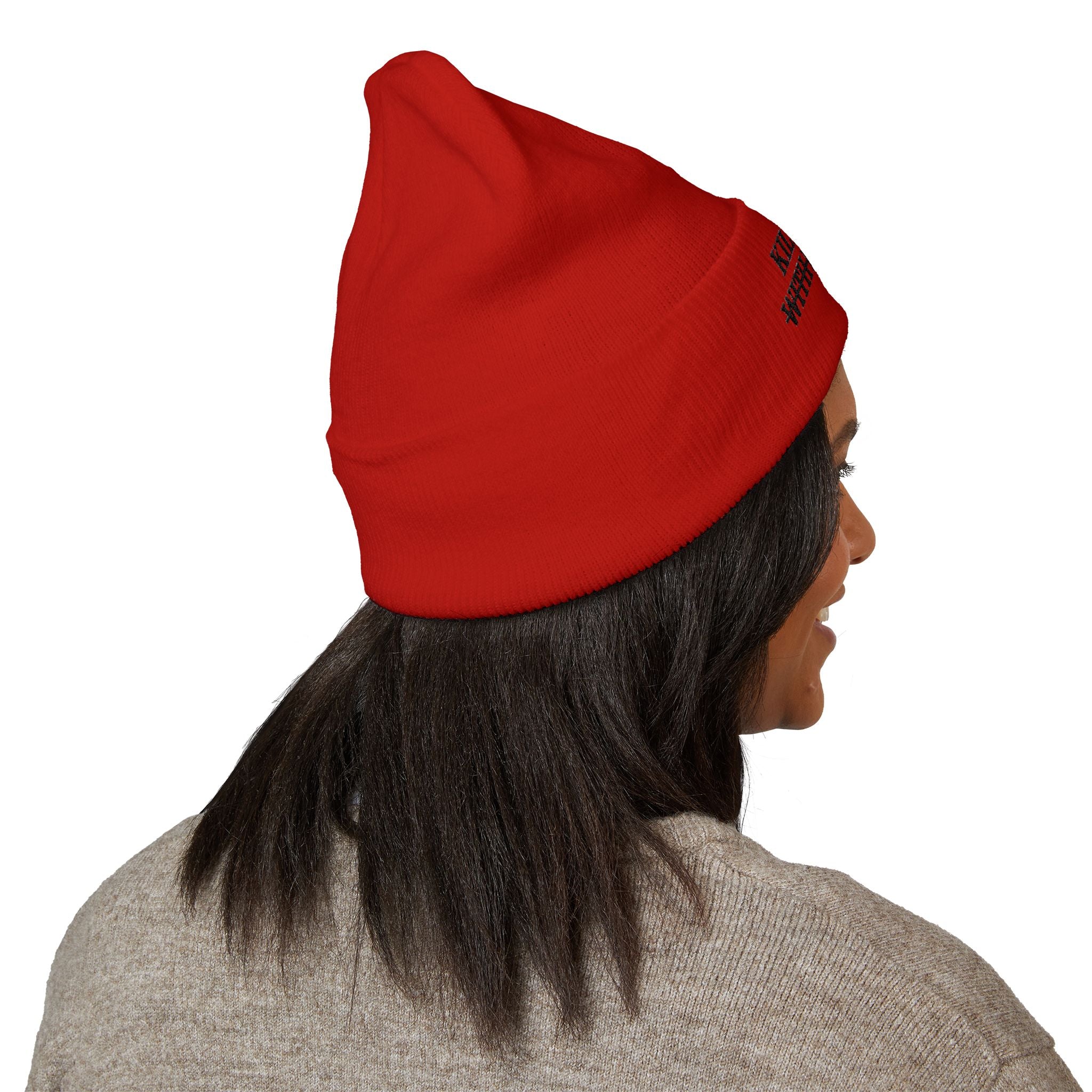 Kill Them With Kindness Embroidered Beanie — Classic Cuffed Beanie