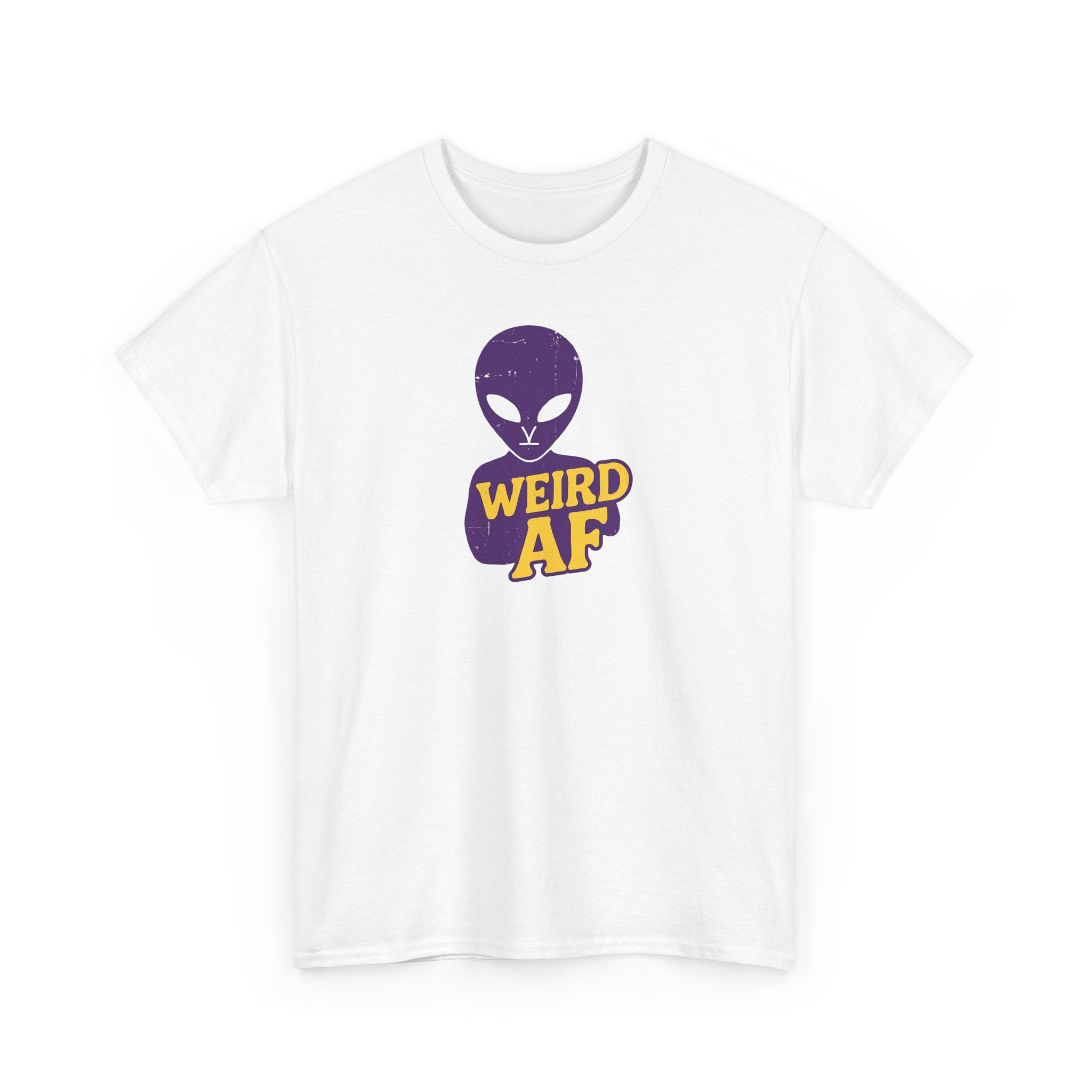 Weird AF Alien Tee, Unisex Graphic T-Shirt, Fun Casual Wear, Gift for Sci-Fi Lovers, Quirky Humor Apparel