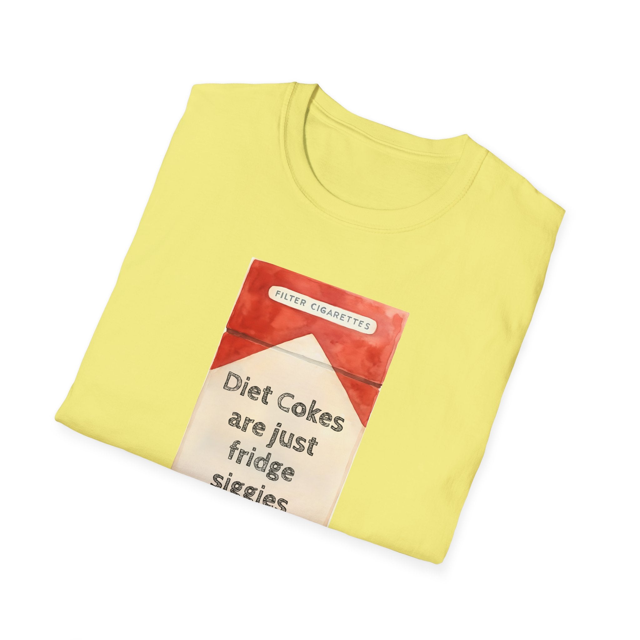 Retro Cool Diet Cola Unisex Softstyle T-Shirt, Fridge Siggies Smokers Gift Tee, Vintage Soda Pop Shirt smoker gift reds