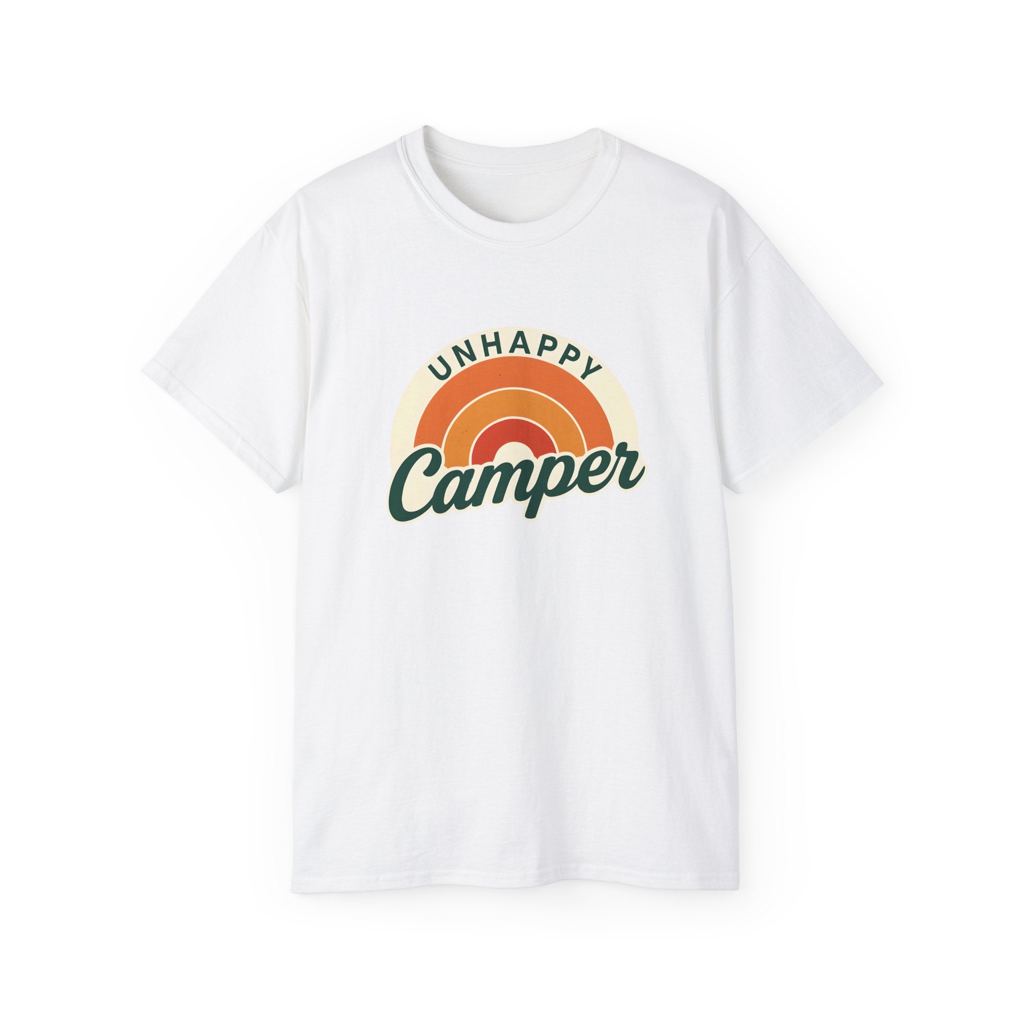 Unisex Tee for Campers: Unhappy Wanderer Adventure Gift Shirt, Hiking Outdoor Camping Apparel, Outdoorsy Nature Lover Top, Wanderlust Tee,