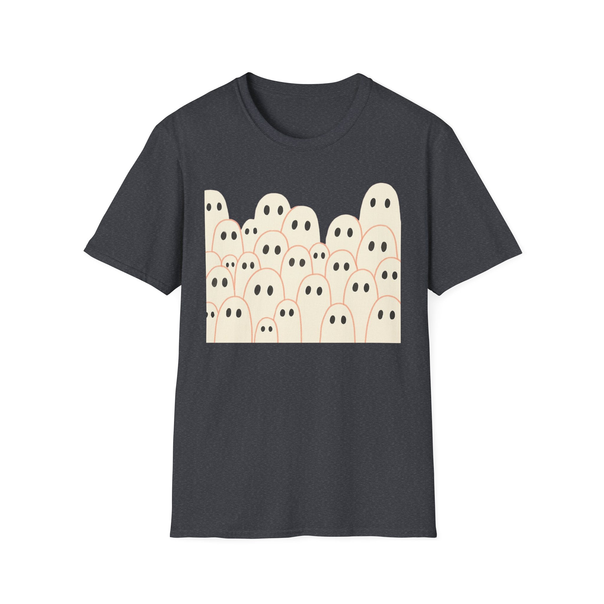 Ghost Spooky Cute Goth Halloween Unisex Softstyle T-Shirt, Halloween Shirt, Ghost Lover Gift, Halloween Costume, Halloween Party Tee, Gothic