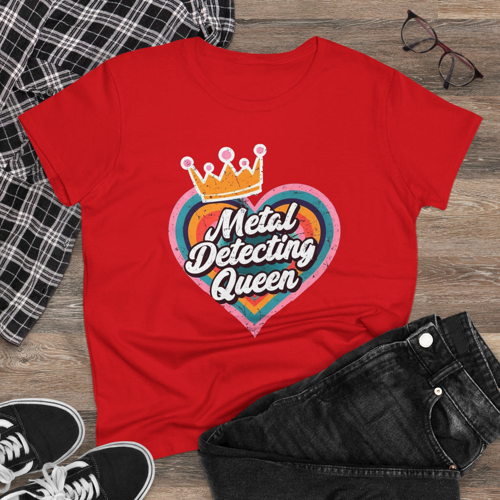 Metal Detecting Queen T-Shirt, Fun Tee for Hobbyists, Gift for Treasure Hunters, Everyday Casual Wear, Perfect for Outdoors