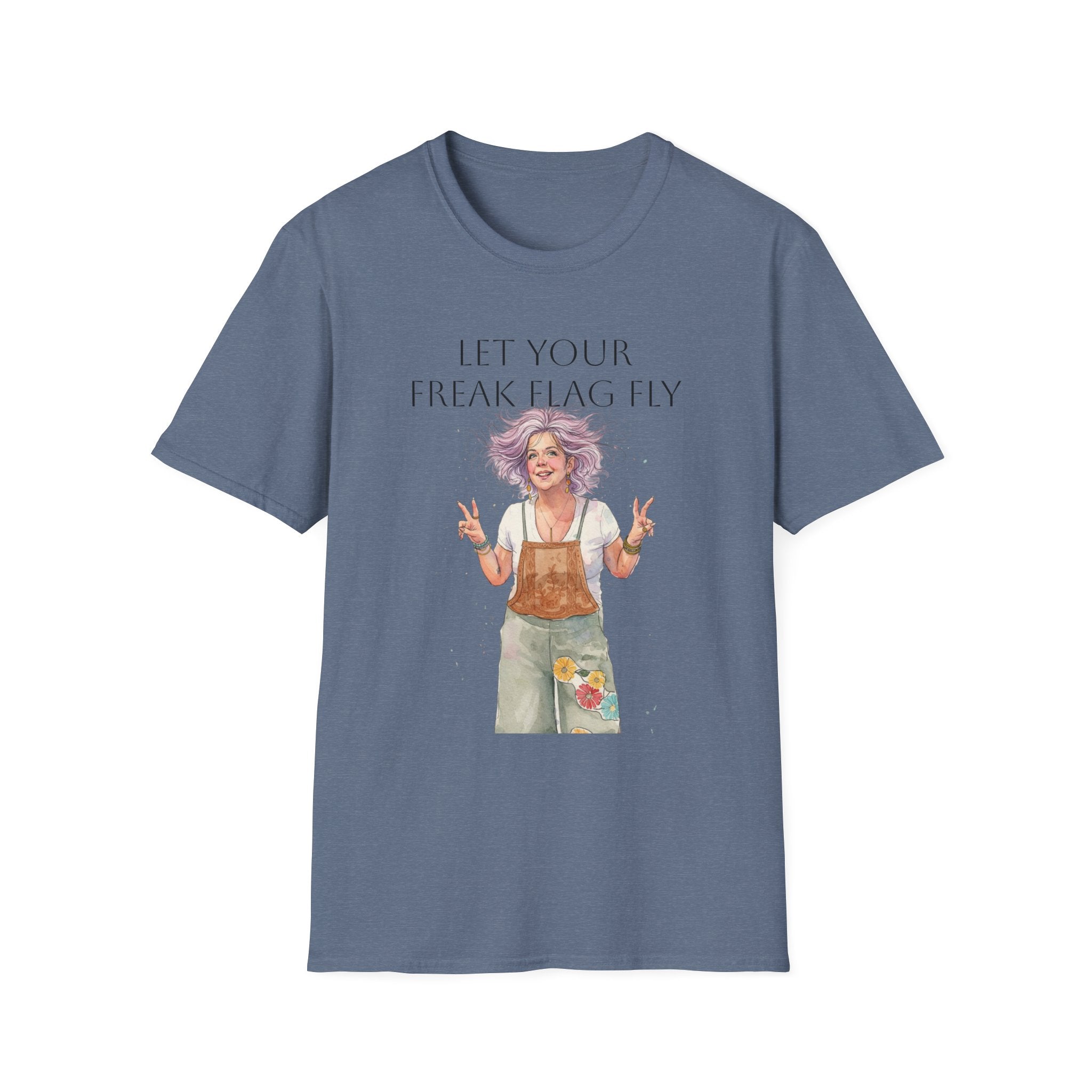 T‑Shirt — "Let Your Freak Flag Fly" Boho Artist Graphic Tee