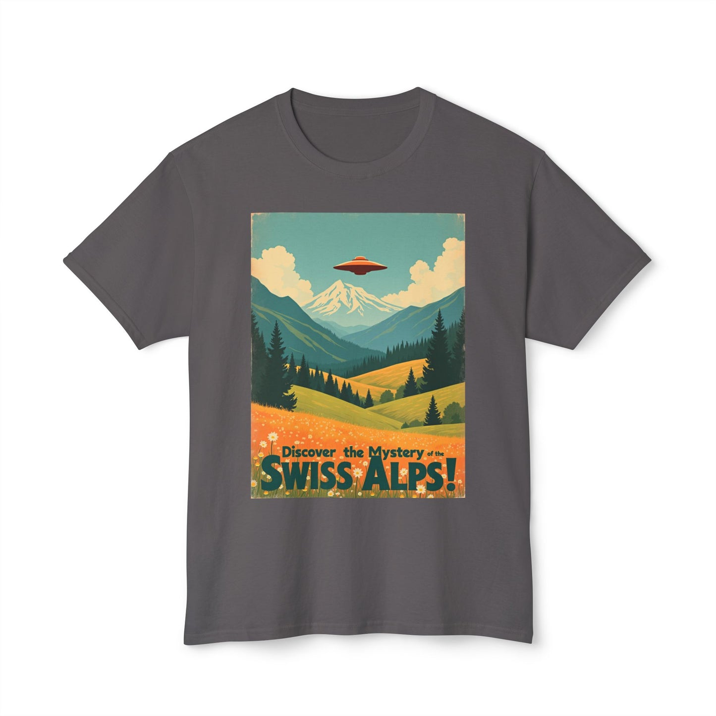 T-Shirt - Swiss Alps Space Travel Adventure Unisex HD Cotton™ Tee