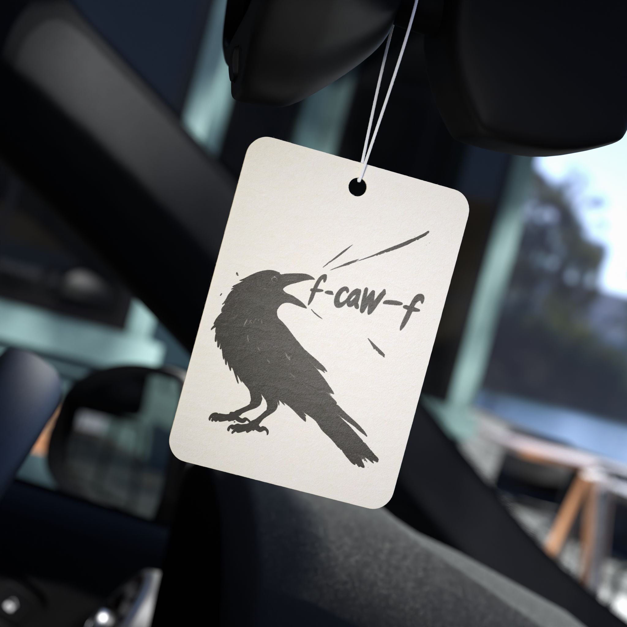 Raven F-Caw-F' Car Air Freshener — Gothic Crow Scented Ornament