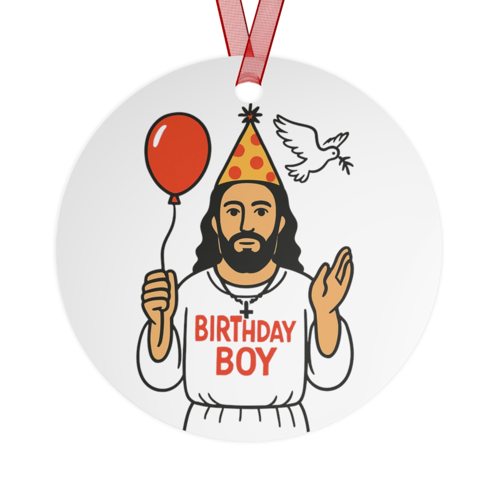 Jesus 'Birthday Boy' Metal Ornament – Religious Christmas & Birthday Keepsake
