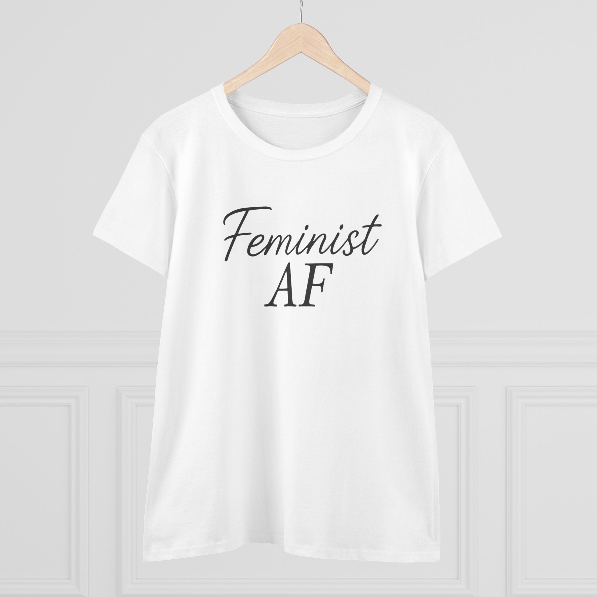 Feminist AF Tee, Protest Shirt, Empowerment Top, Activist Clothing, Women's Rights Apparel, Midweight Cotton Tshirt