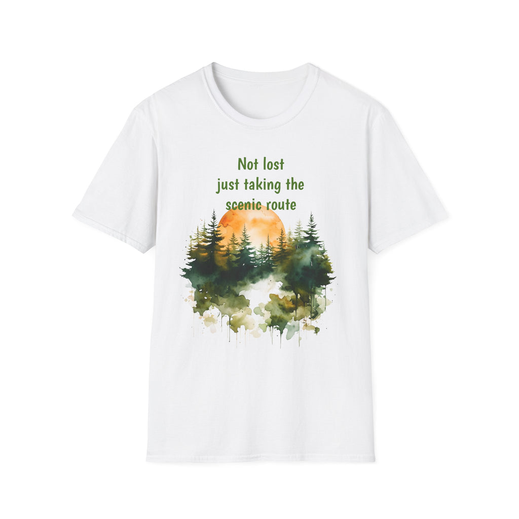 Not Lost just taking the scenic Rt Nature Lover Shirt, Unisex Scenic Route Tee, Adventure Apparel, Gift for Hikers, Outdoor Enthusiast Shirt