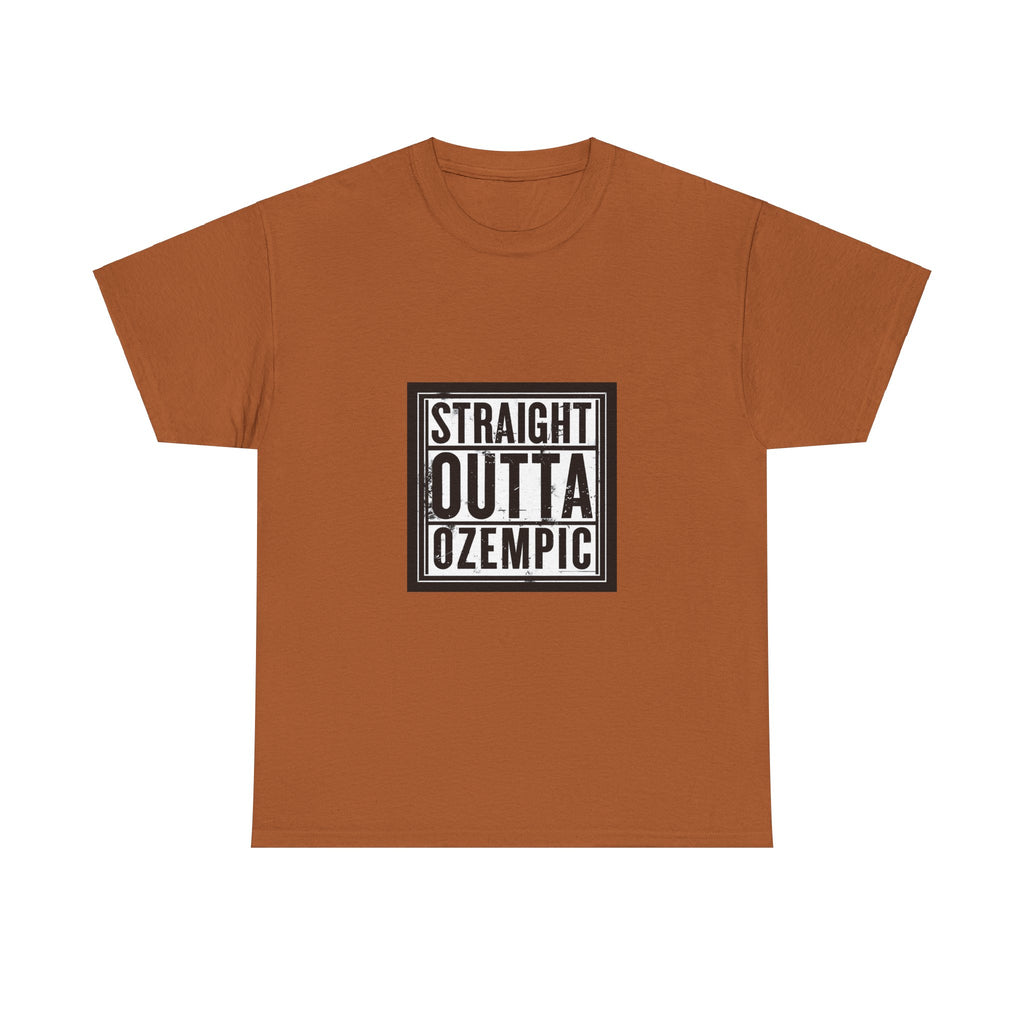 Unisex Tee, Funny Straight Outta Ozempic Design, Sarcastic Graphic Tee, Humor T-Shirt, Health Gift, Medication Joke Shirt