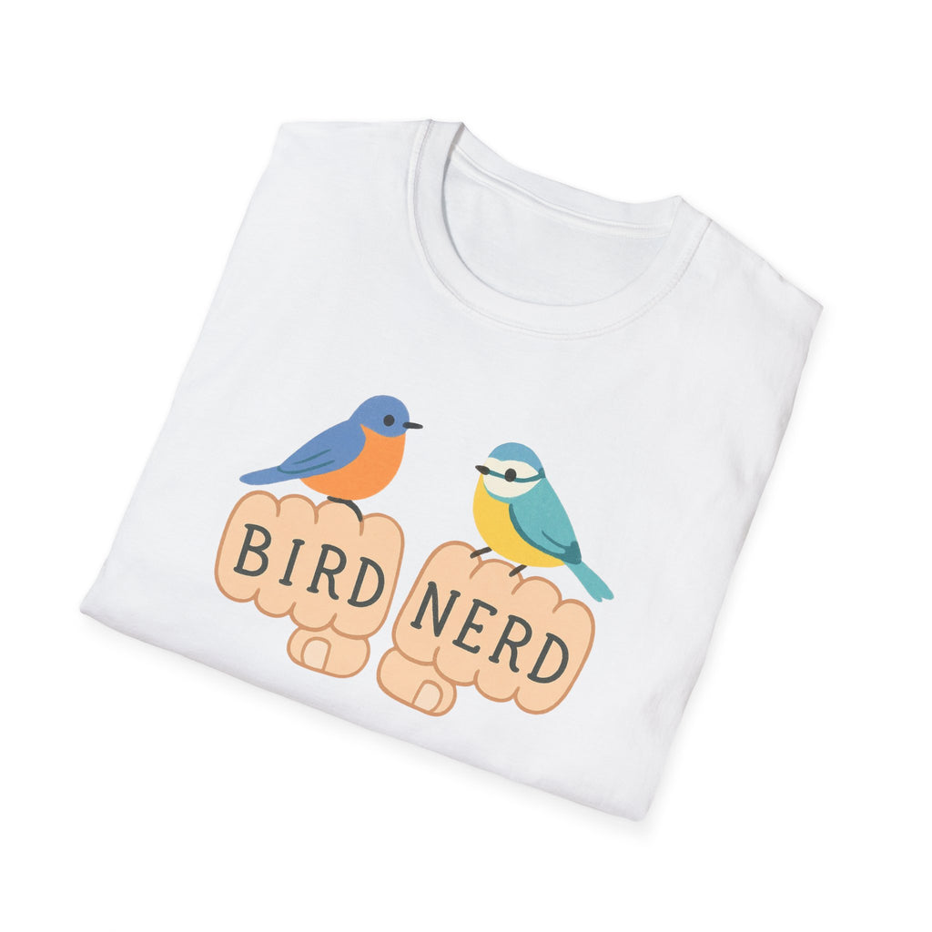Bird Nerd Unisex Softstyle T-Shirt, Perfect for Bird Lovers, Nature Enthusiasts, Gift for Birdwatchers, Casual Wear,  Apparel bird gift