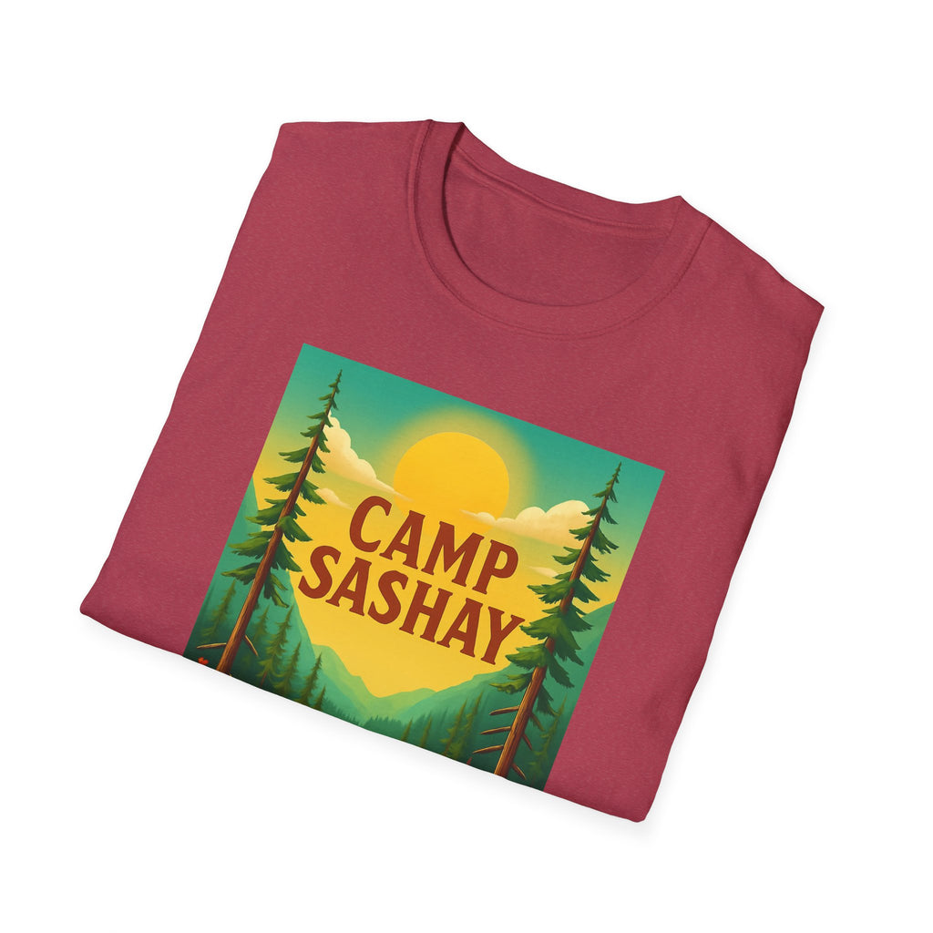 Camp Sashay carnival Unisex Softstyle T-Shirt, Vintage Camping Tee, Outdoor Adventure Shirt, Summer Vibes T-Shirt, Gift for Nature Lovers