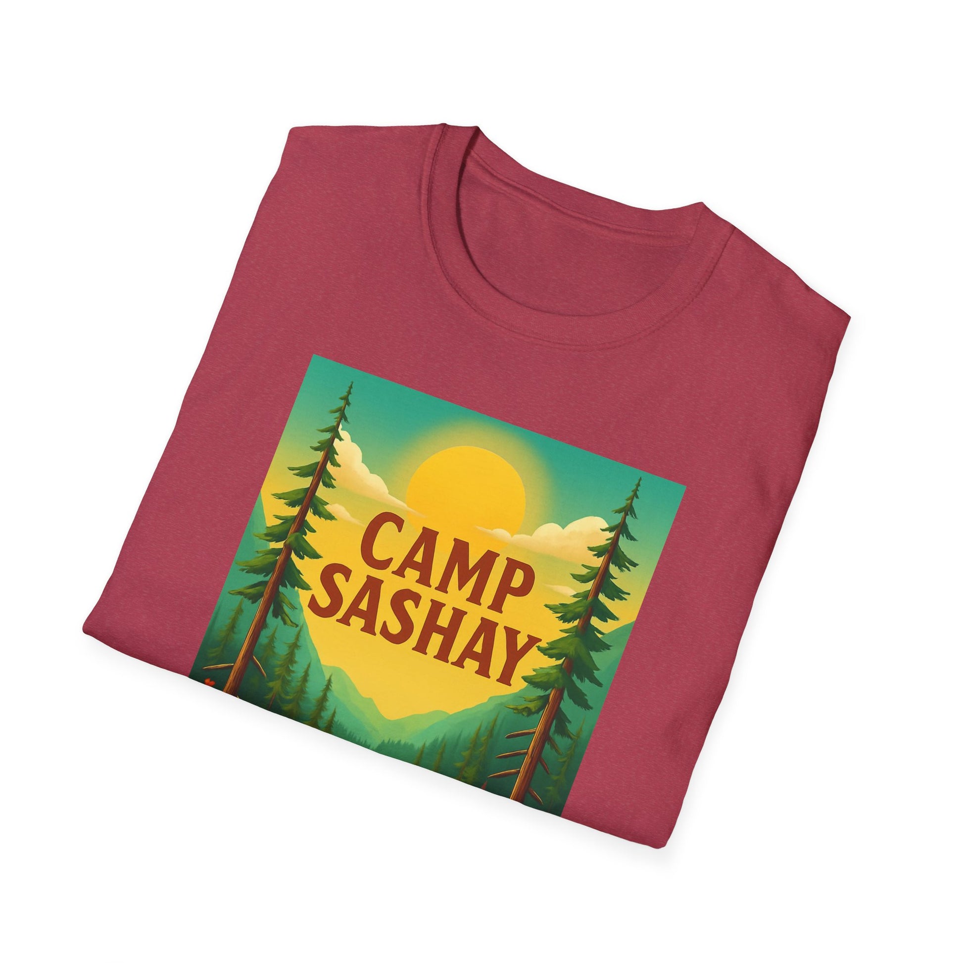 Camp Sashay carnival Unisex Softstyle T-Shirt, Vintage Camping Tee, Outdoor Adventure Shirt, Summer Vibes T-Shirt, Gift for Nature Lovers
