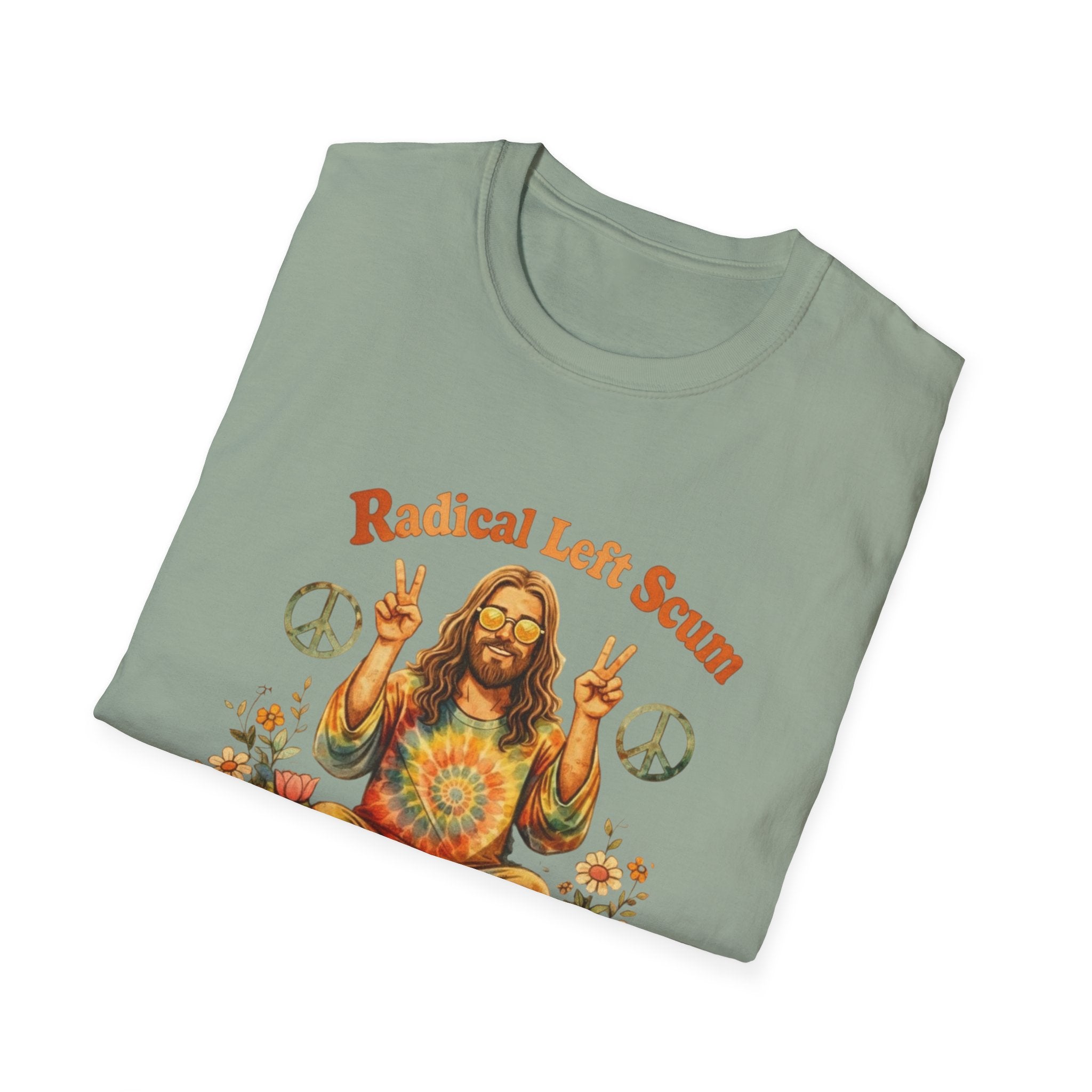 Radical Left Scum Hippie Peace Meditation T-Shirt