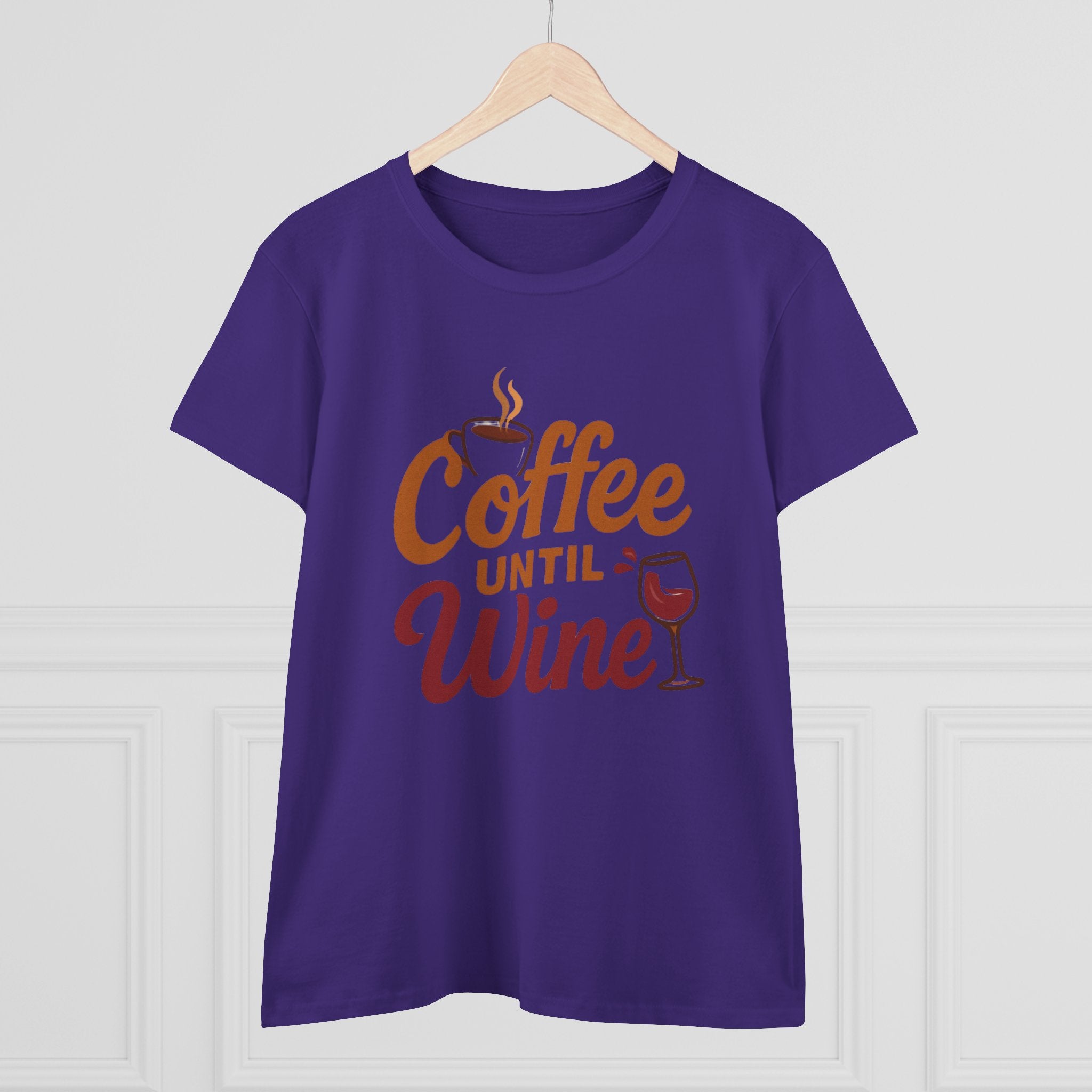 Coffee until wine tshirt coffee lovers wine lovers gift for her cozy, Women's Tee, Graphic Tee, Coffee Shirt, Wine Shirt, Funny Shirt