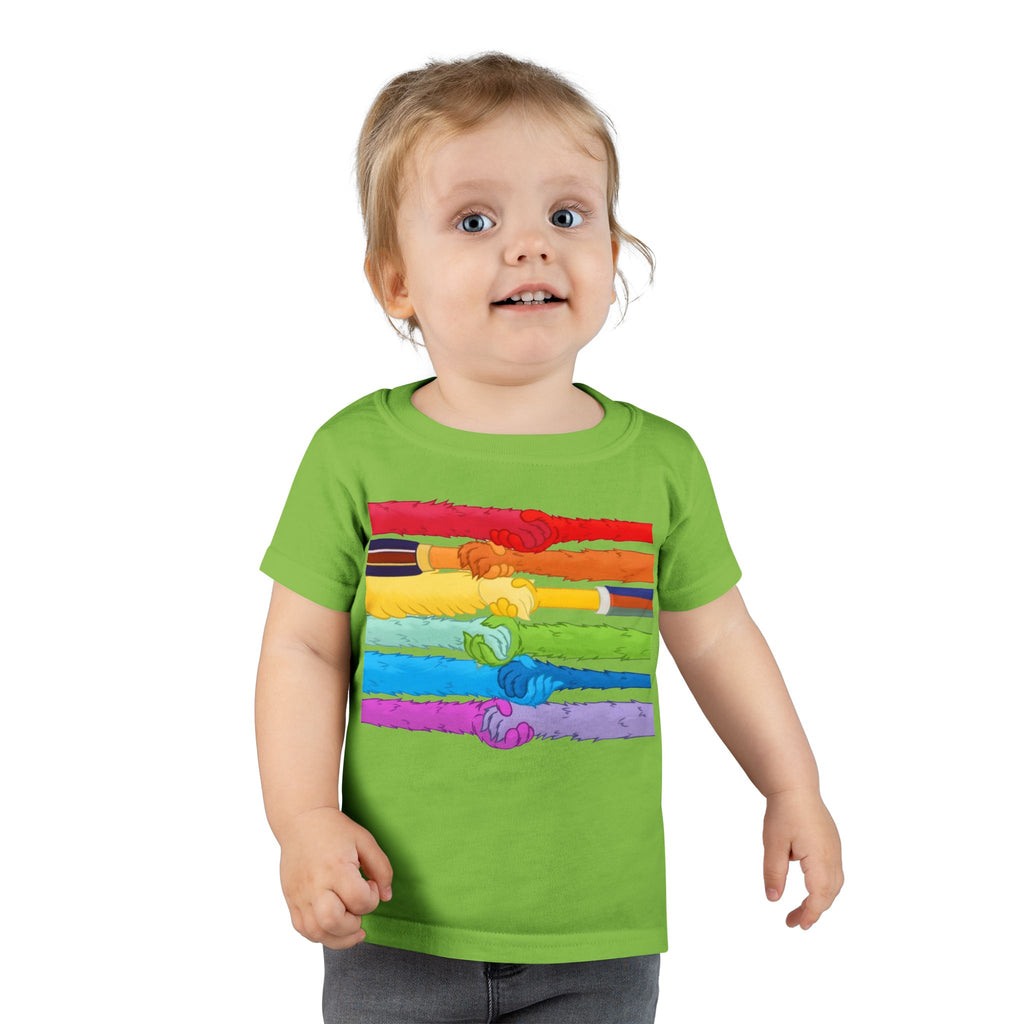 Rainbow Unity Toddler T-Shirt, Pride Tee, Kids Equality Shirt, Colorful Love Top, LGBTQ+ Support Apparel, Cute Gift for Toddlers