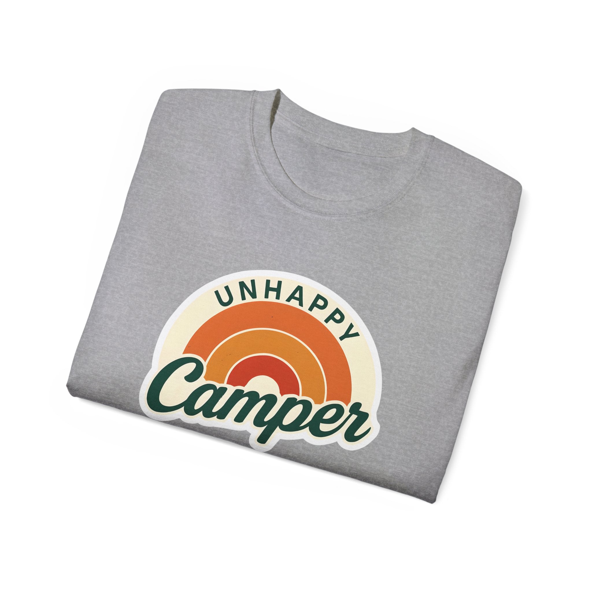 Unisex Tee for Campers: Unhappy Wanderer Adventure Gift Shirt, Hiking Outdoor Camping Apparel, Outdoorsy Nature Lover Top, Wanderlust Tee,