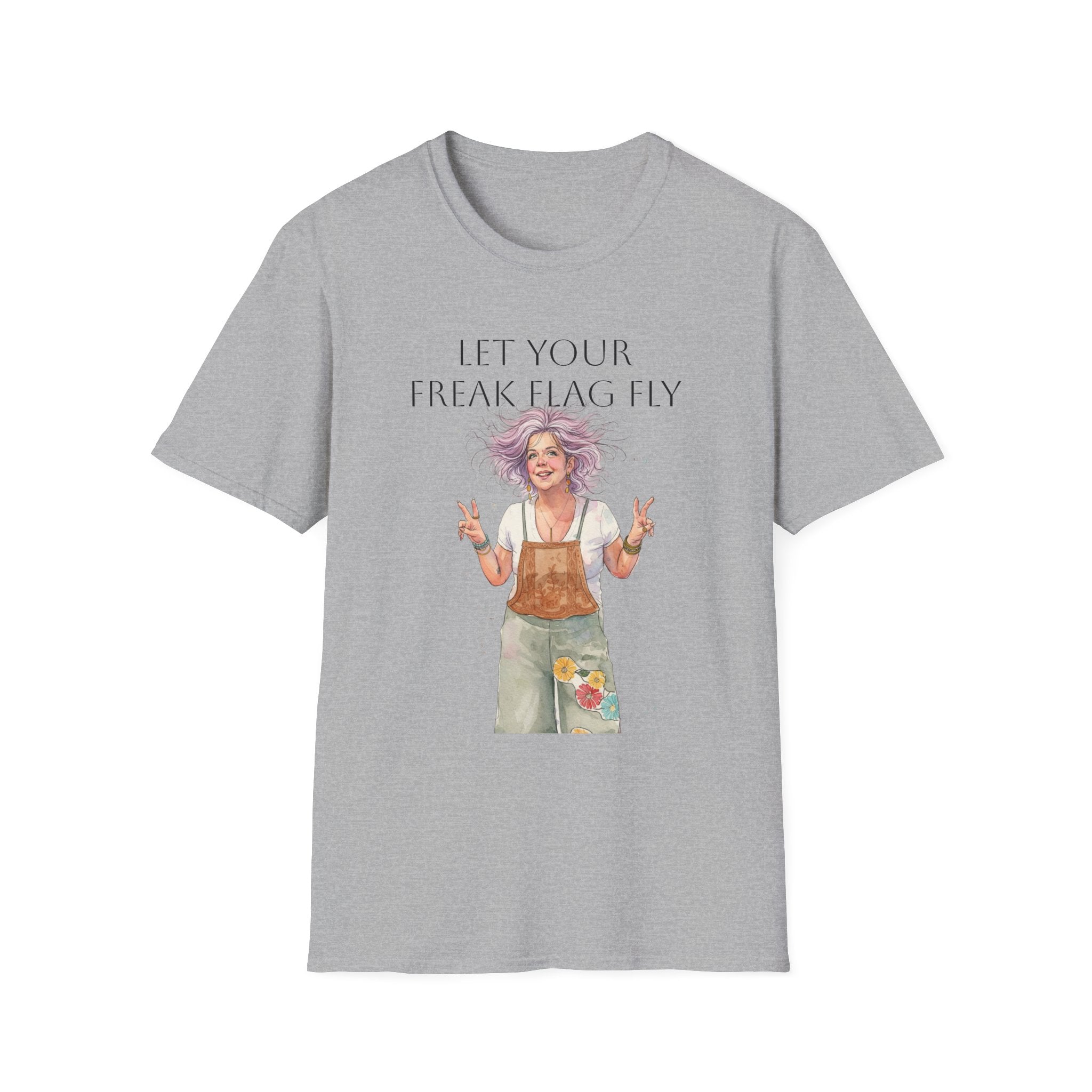 T‑Shirt — "Let Your Freak Flag Fly" Boho Artist Graphic Tee